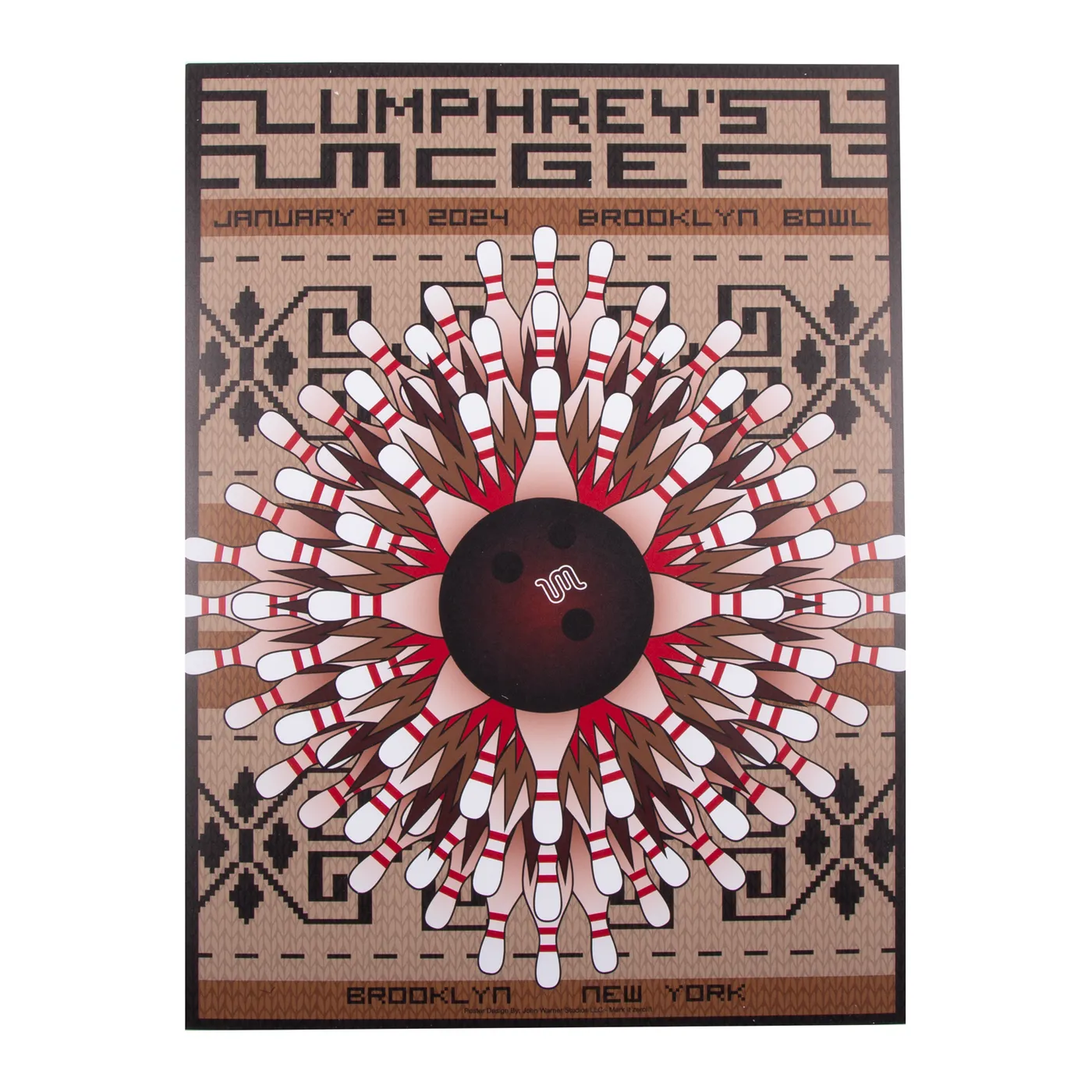 Umphrey's McGee Brooklyn, NY Brooklyn Bowl 2024 Poster by John Warner Studios