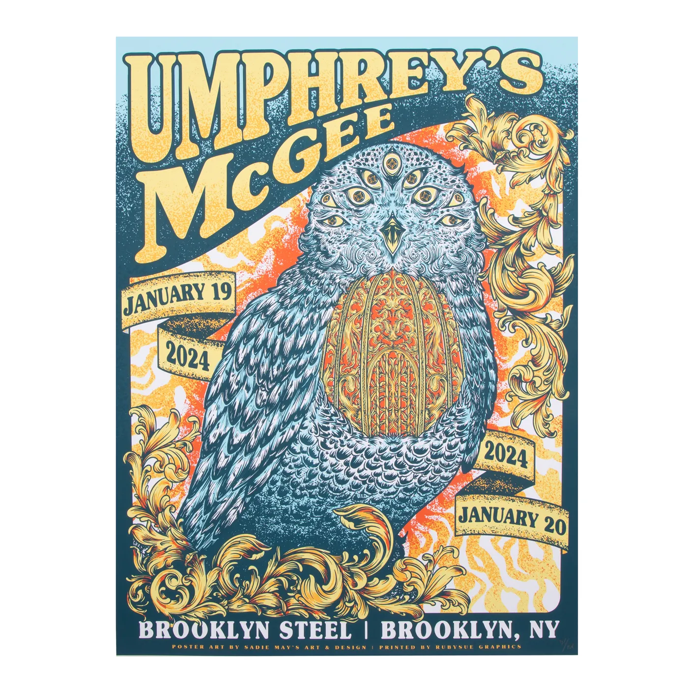 Umphrey's McGee Brooklyn, NY Brooklyn Steel 2024 Poster by Sadie May