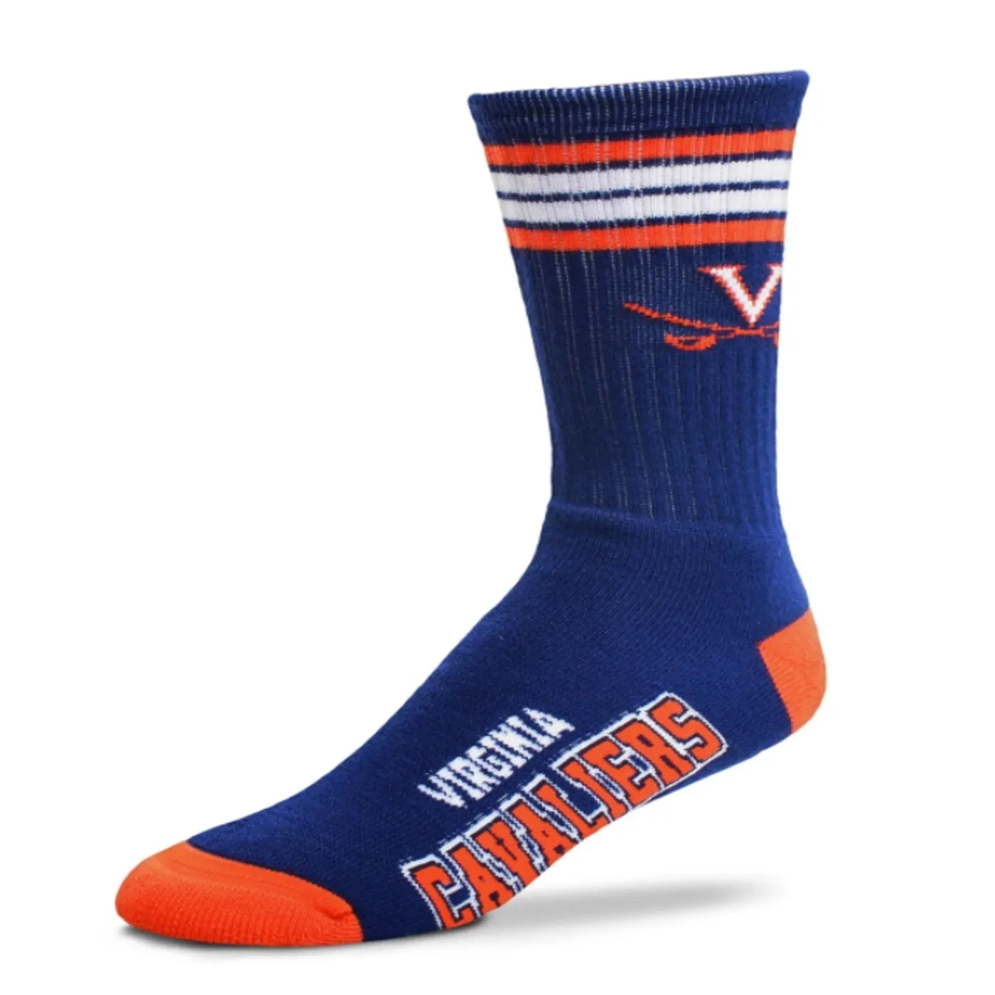 UVA Athletics Virginia Cavaliers 4 Stripe Adult Socks
