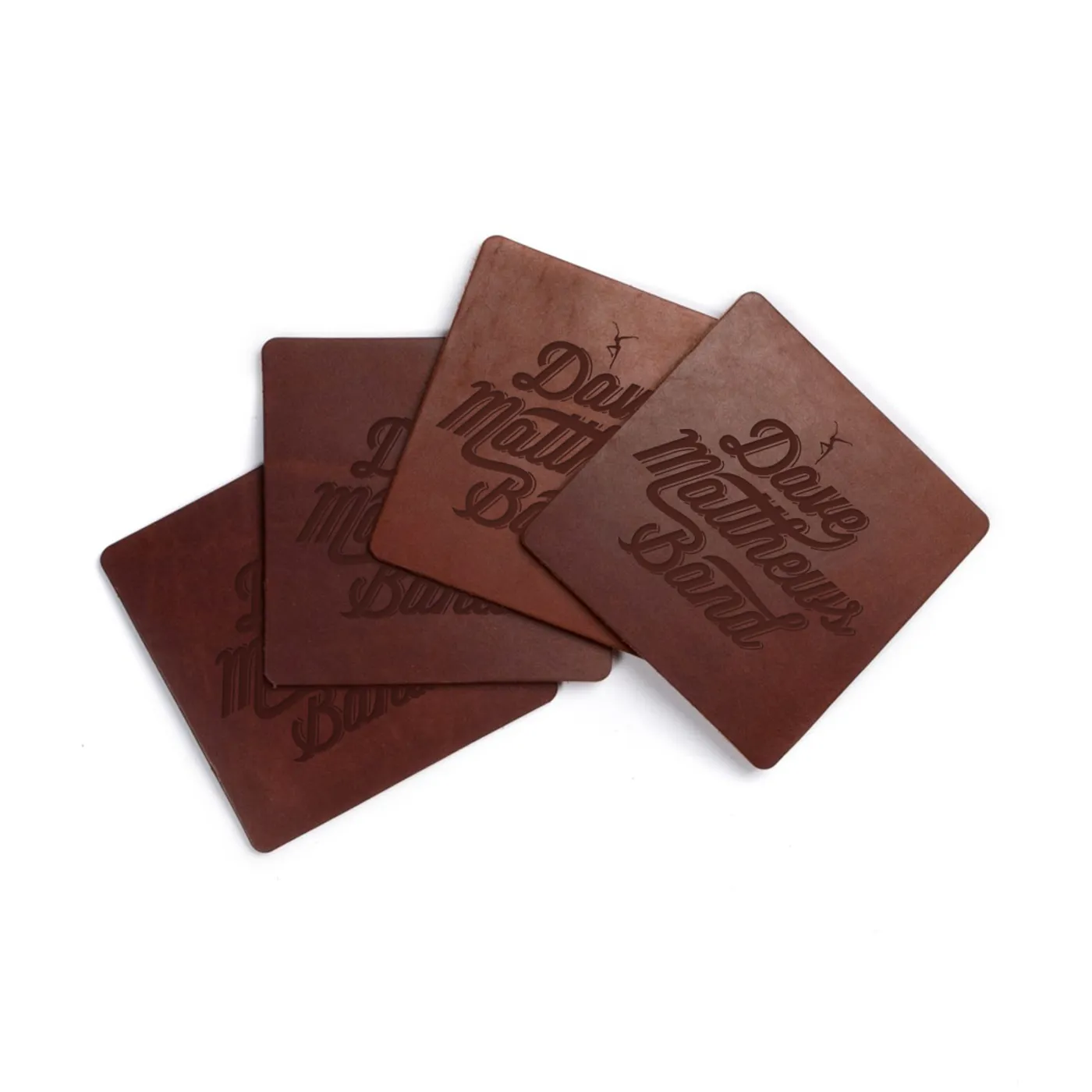 Dave Matthews Band Debossed Leather Coaster Set