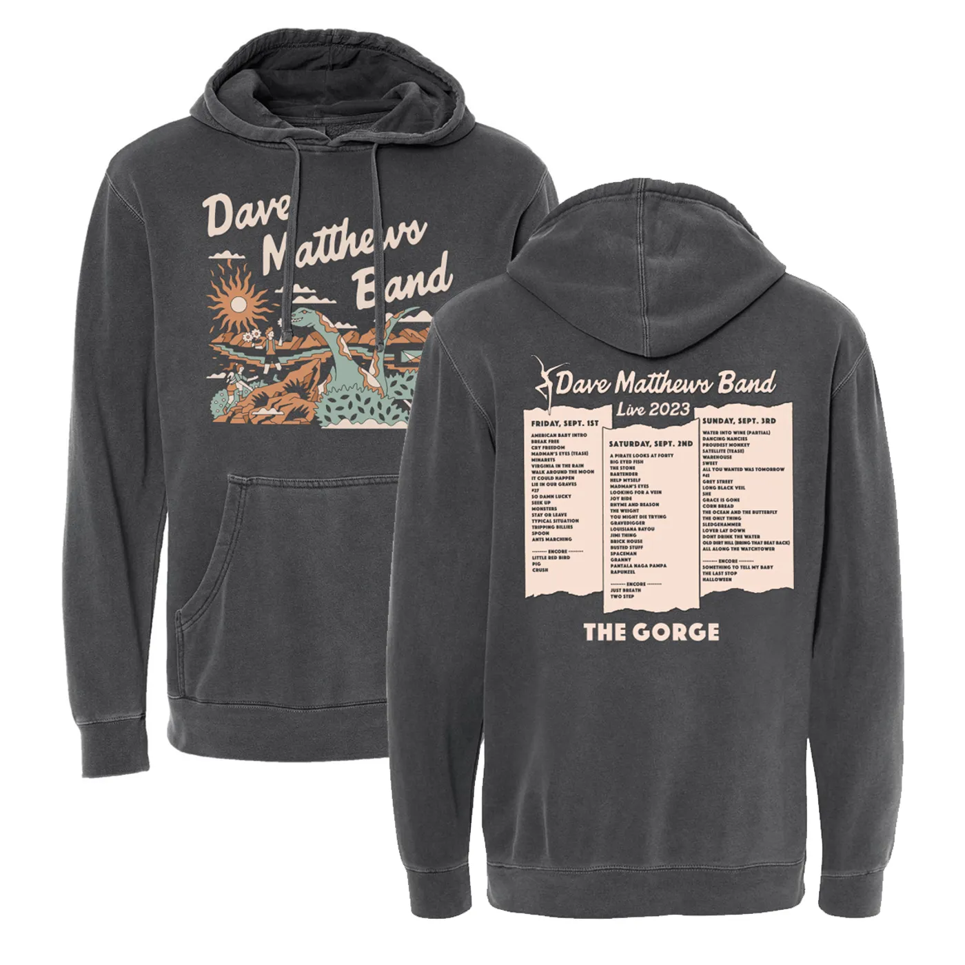 Dave Matthews Band Gorge 2023 Setlist Hoody