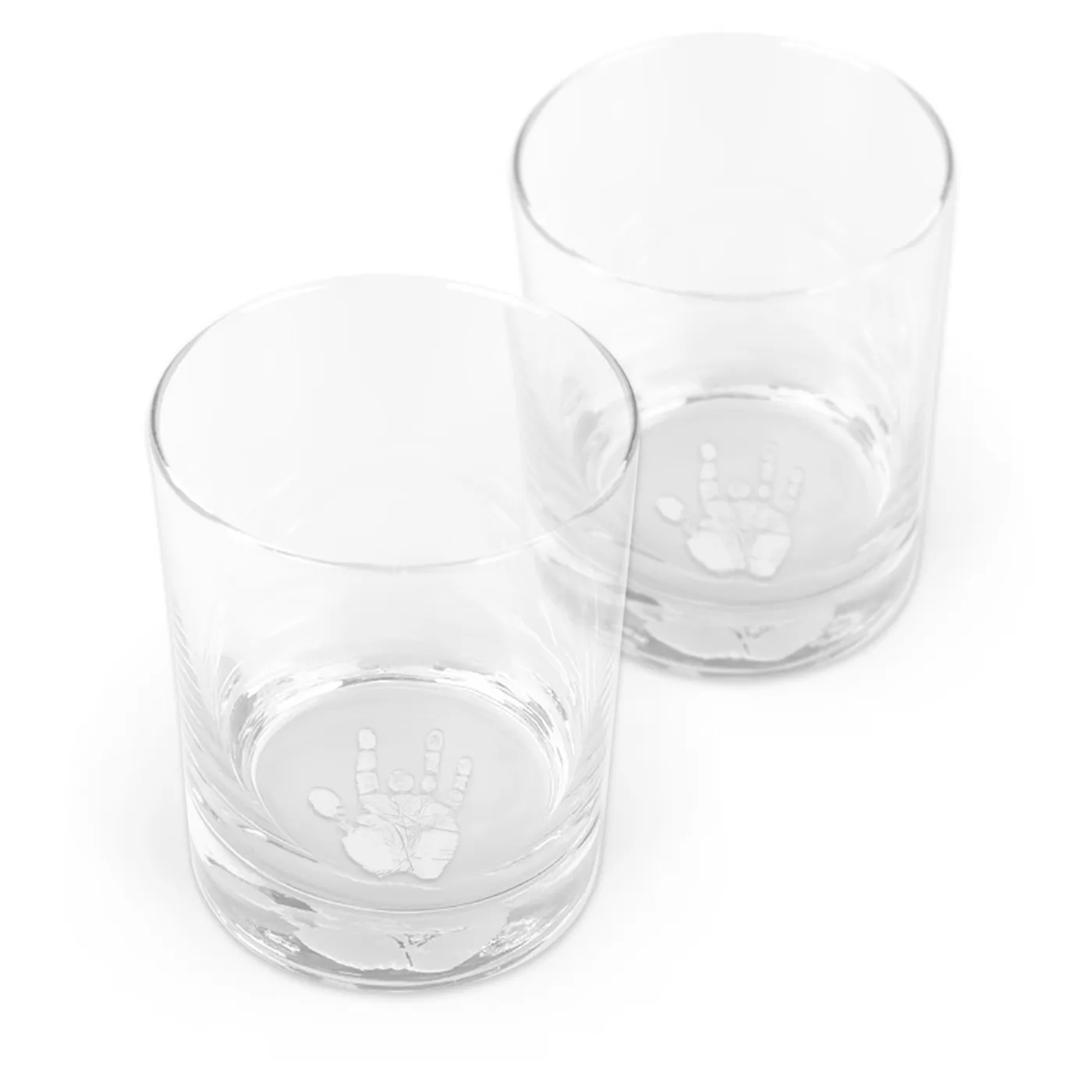 Jerry Garcia Handprint Rocks Glass