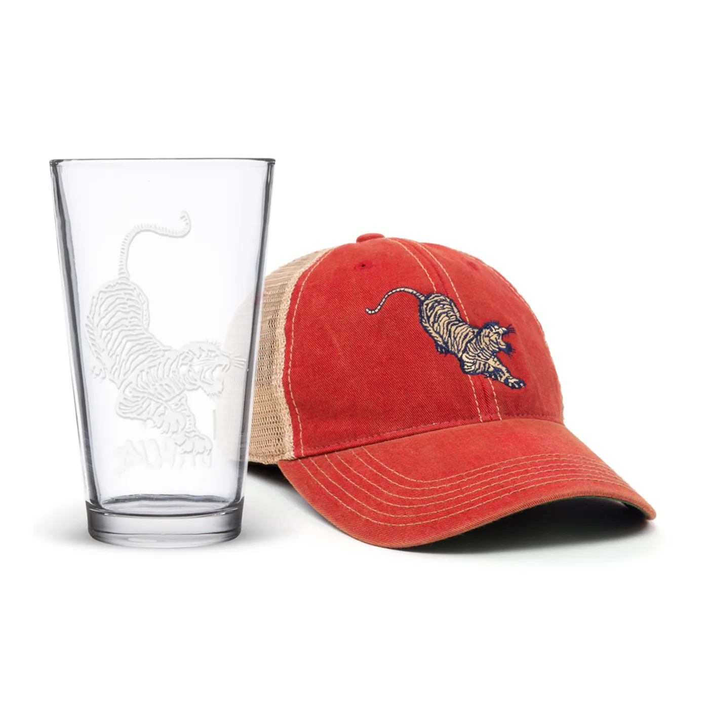 Jerry Garcia Tiger Hat & Pint Glass Bundle