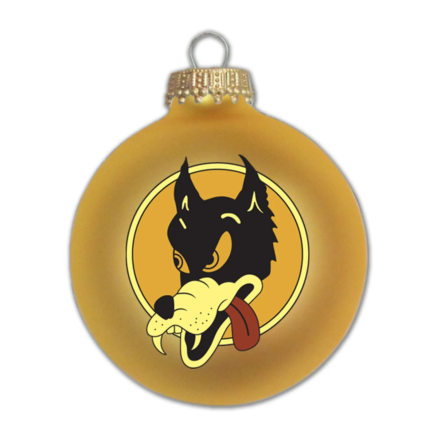 Jerry Garcia Wolf Glass Ornament