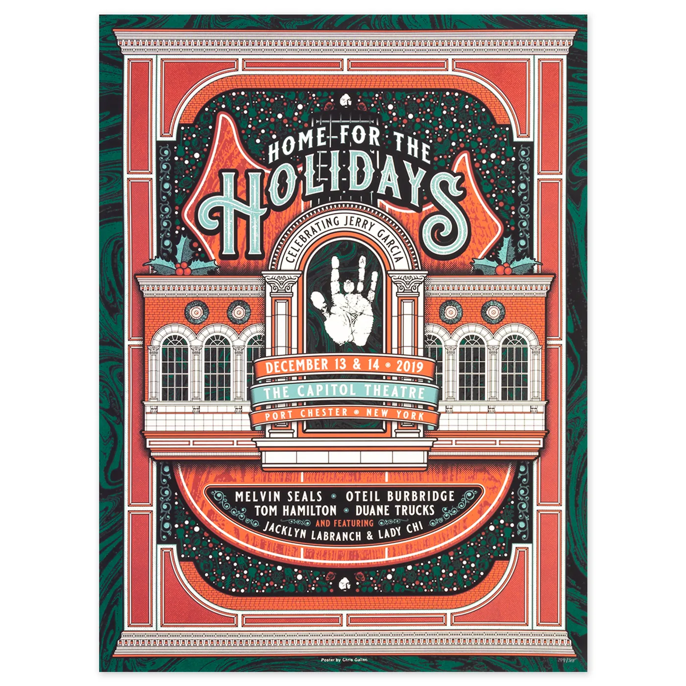 Jerry Garcia Home For The Holidays Event Poster