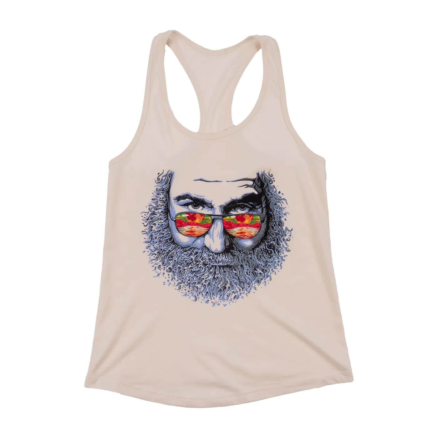 Jerry Garcia Palm Sunday Ladies Racerback Tank