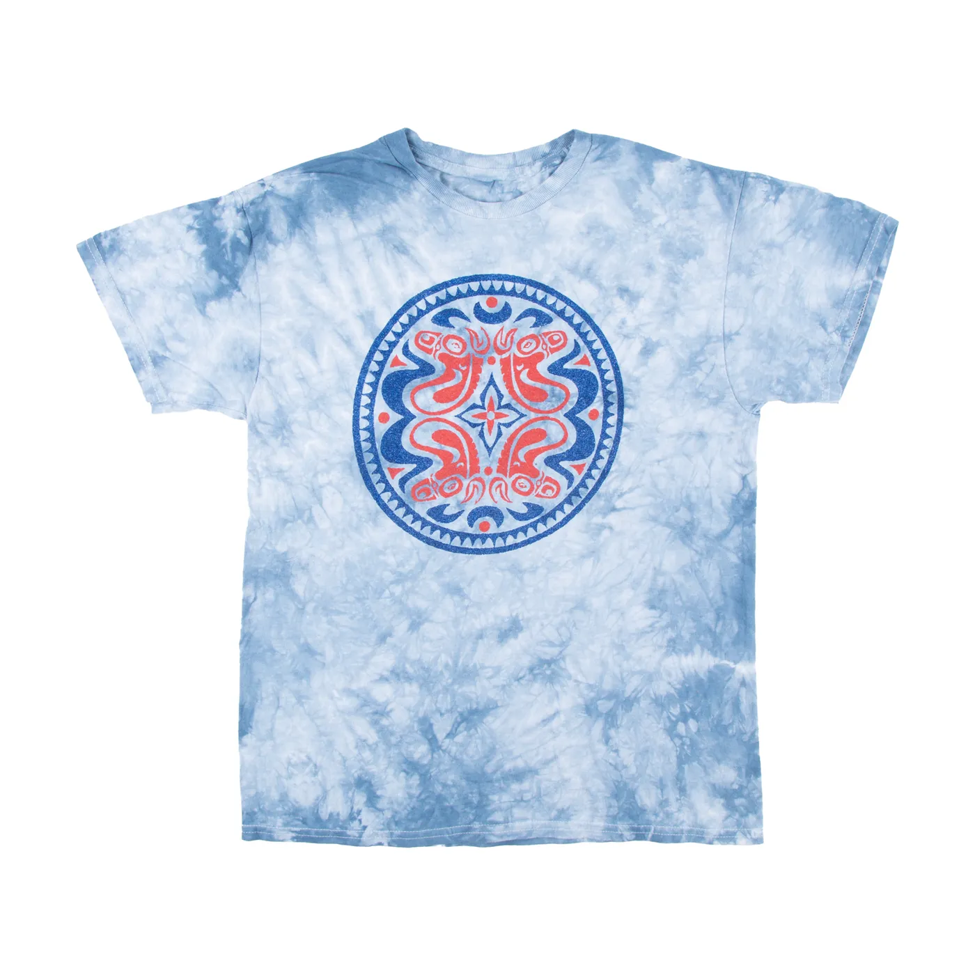 Gov't Mule Tie-dye Red & Blue Quatradose Shirt