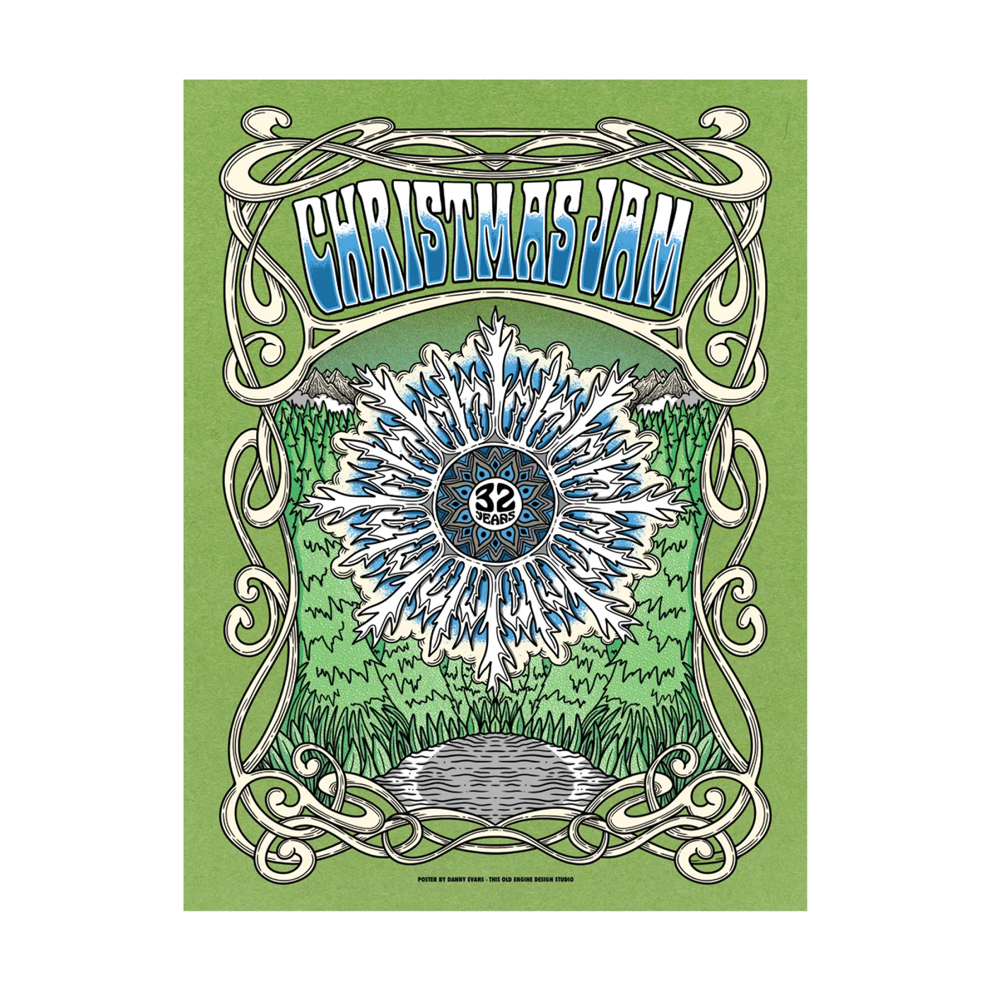 Warren Haynes Christmas Jam 2023 - Poster (Green)