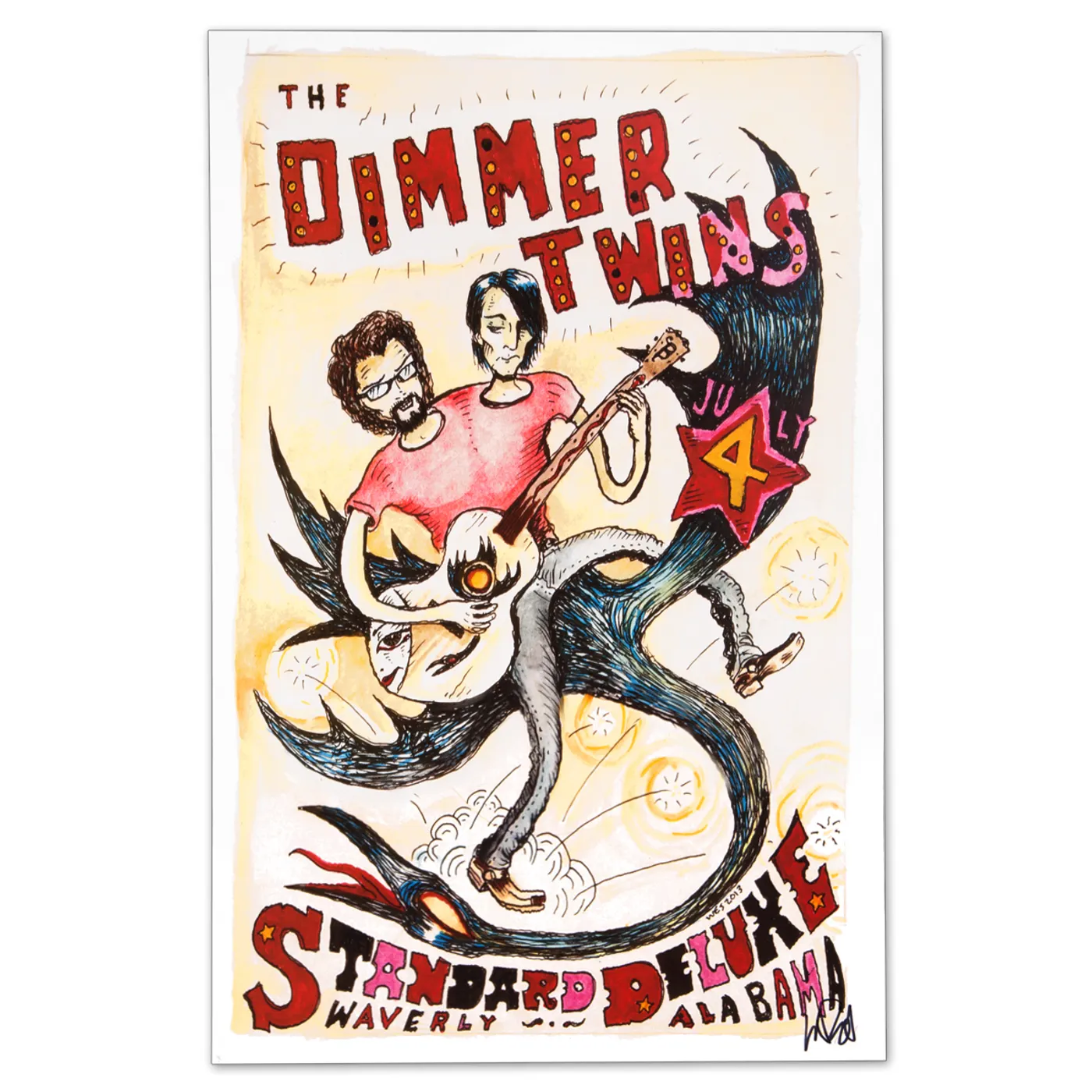 Drive-By Truckers The Dimmer Twins - July 4, 2013 Waverly, AL Poster
