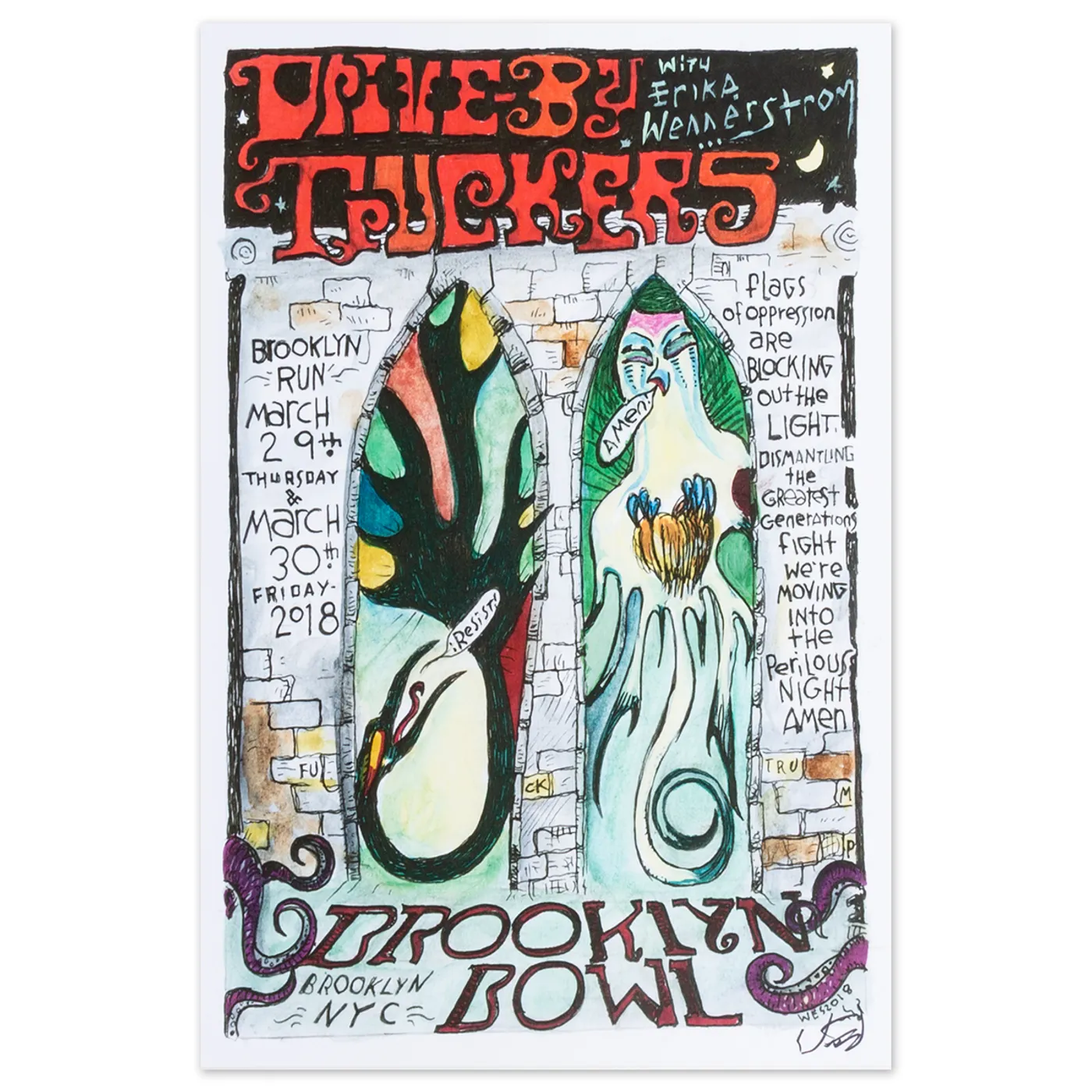 Drive-By Truckers Brooklyn Bowl March 2018 Poster