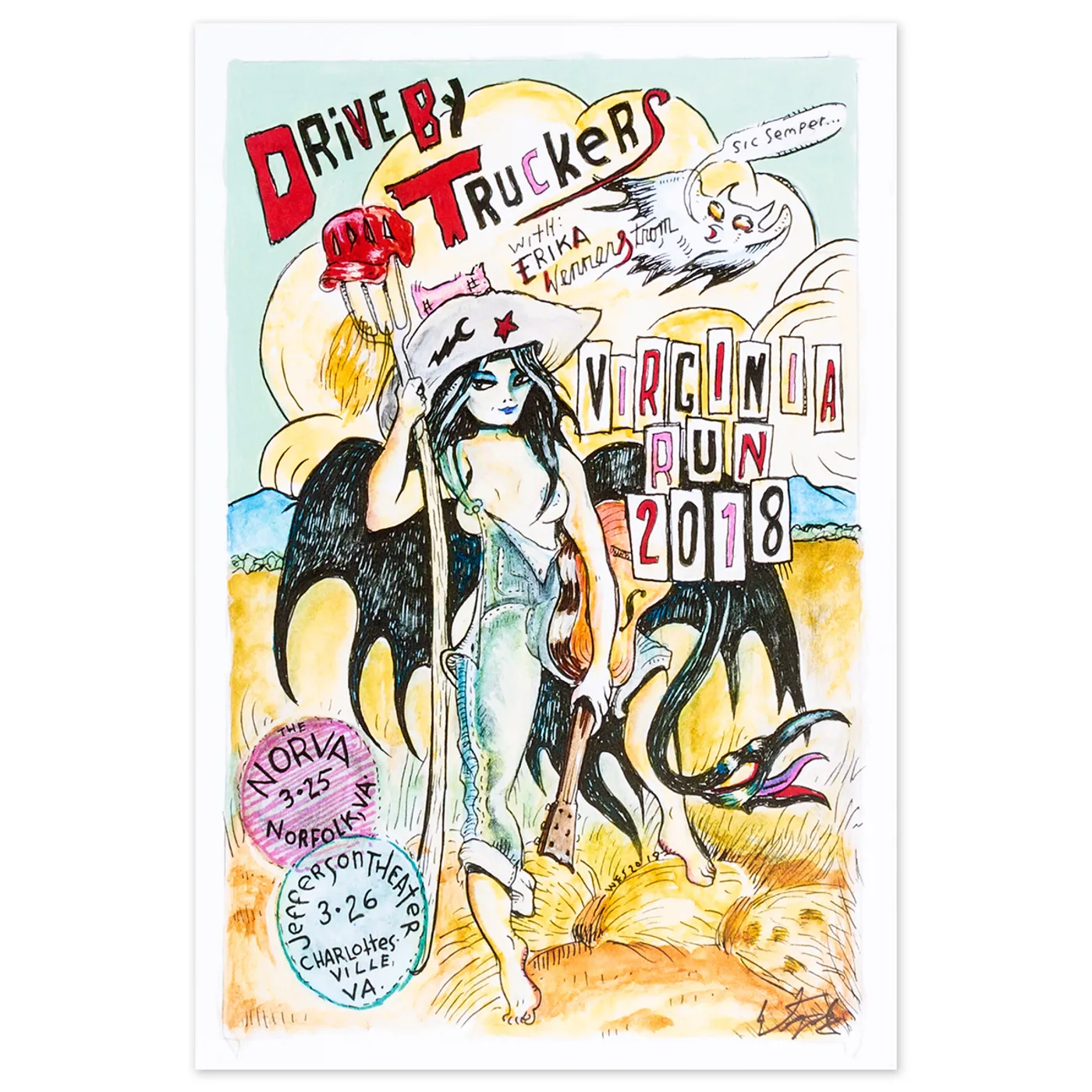 Drive-By Truckers Virginia Run 2018 Poster