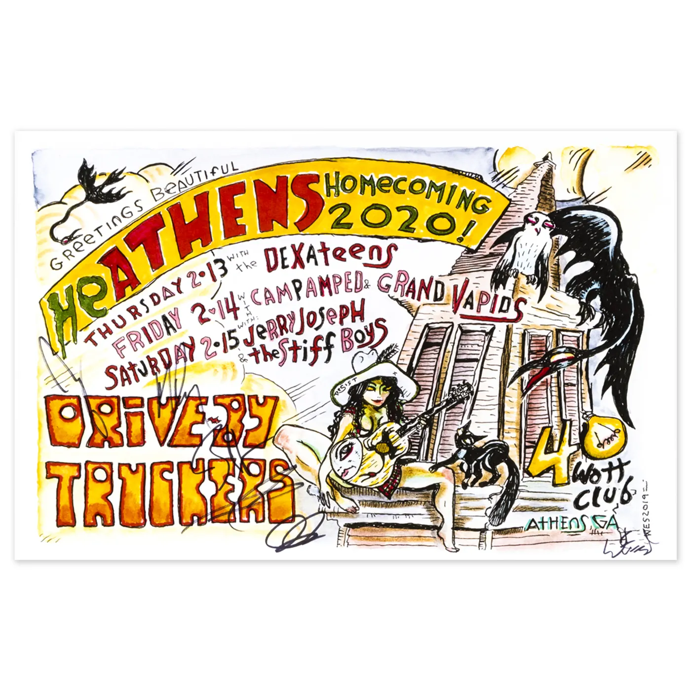 Drive-By Truckers Homecoming 2020 Signed Poster