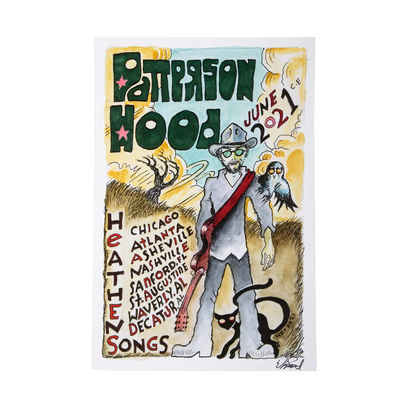 Drive-By Truckers Patterson Hood Summer 2021 Solo Tour Poster