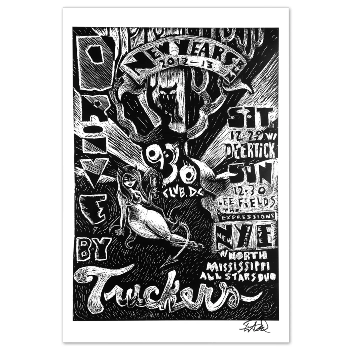 Drive-By Truckers 2012 DC NYE Poster