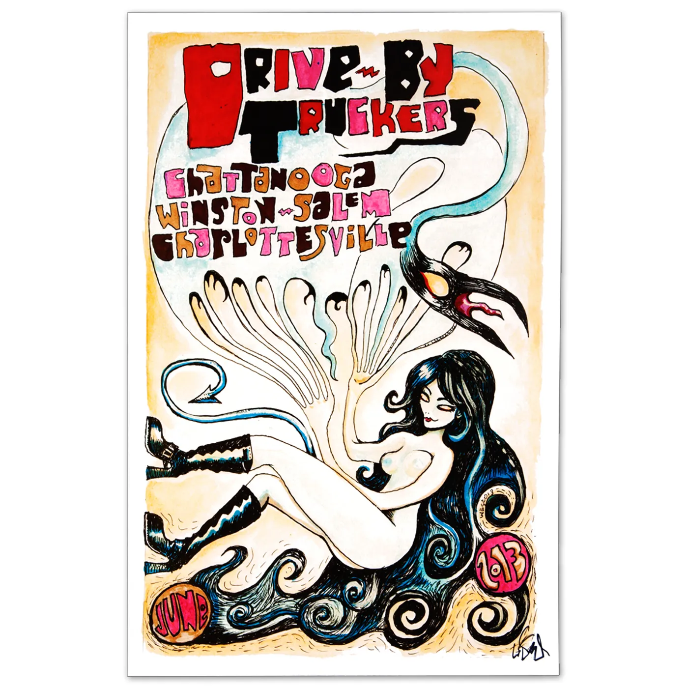 Drive-By Truckers - June 2013 Tour Poster