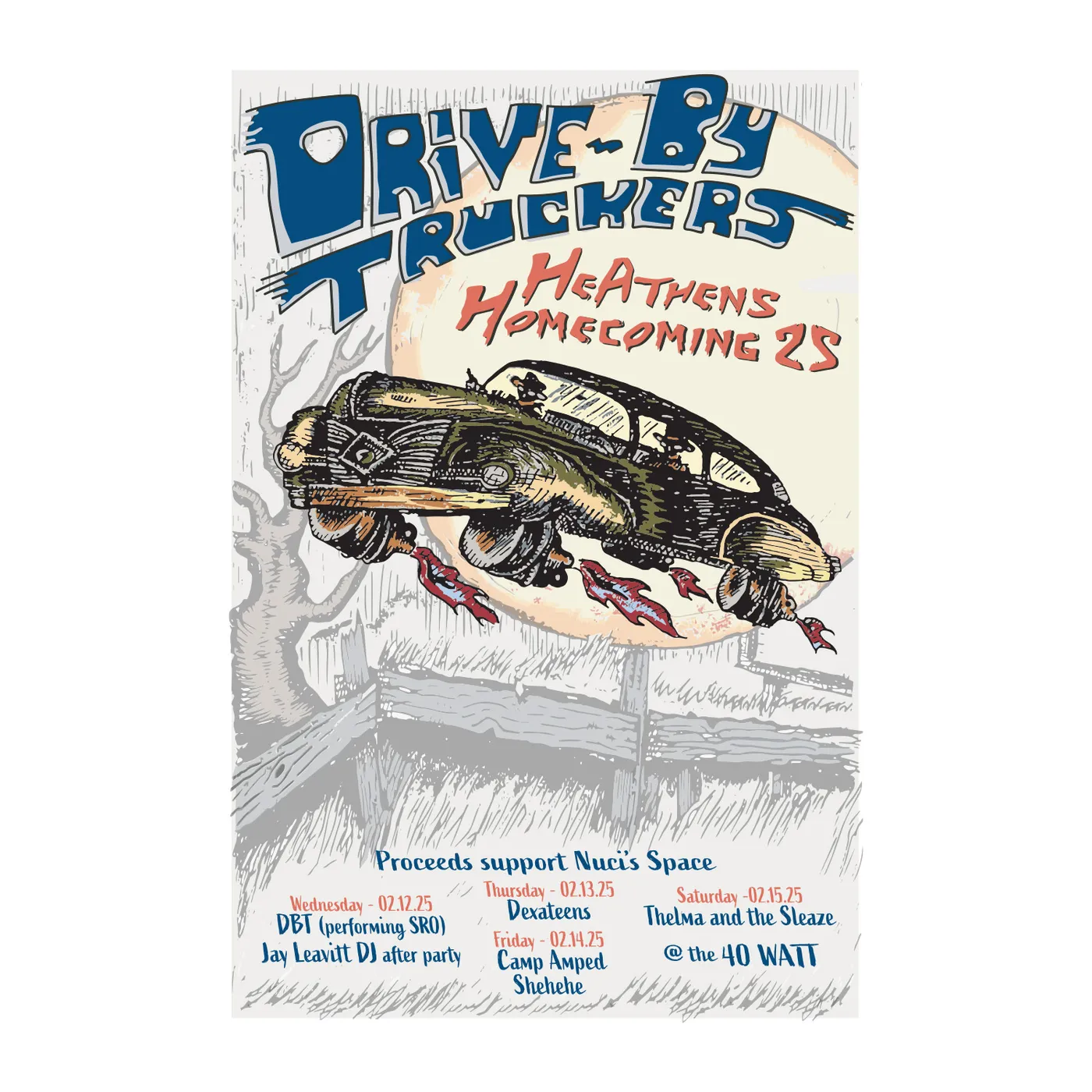 Drive-By Truckers HeAthens Homecoming 25 Poster (SIGNED)