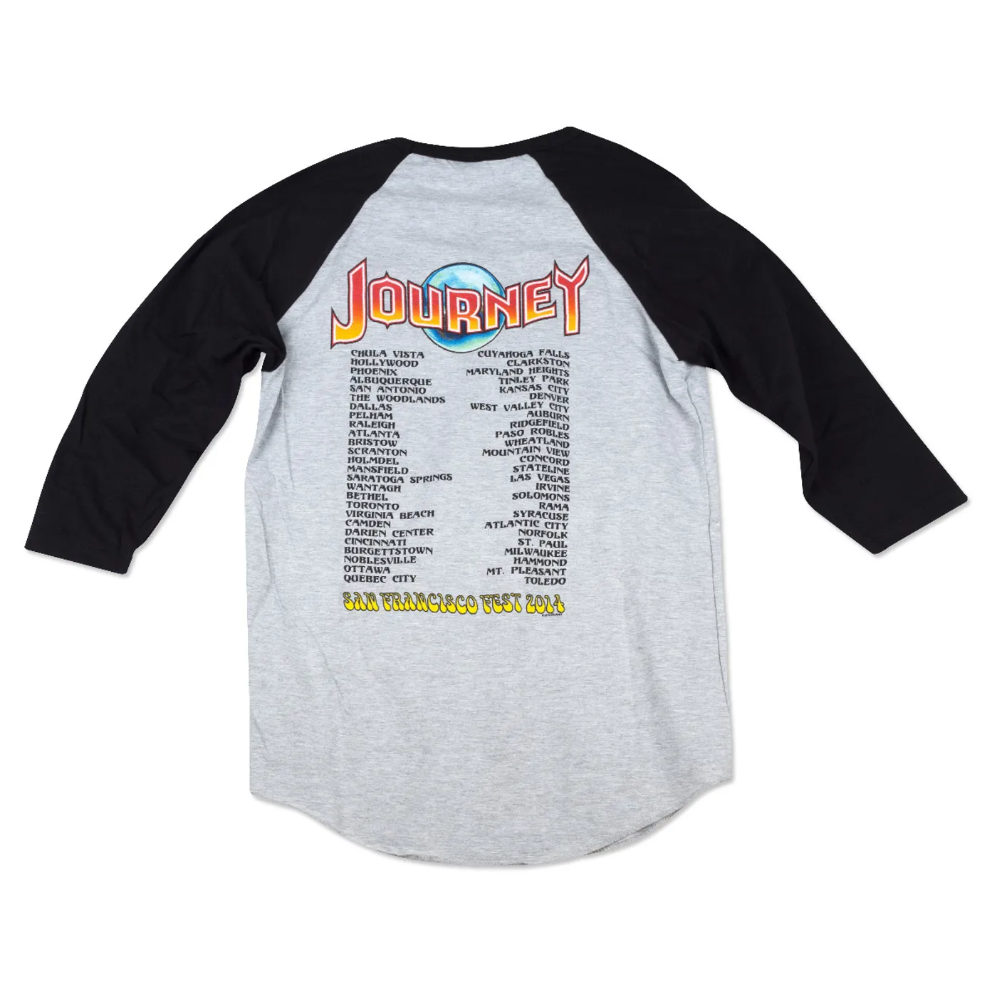 Journey 2014 Tour San Francisco Wings Logo Baseball Jersey