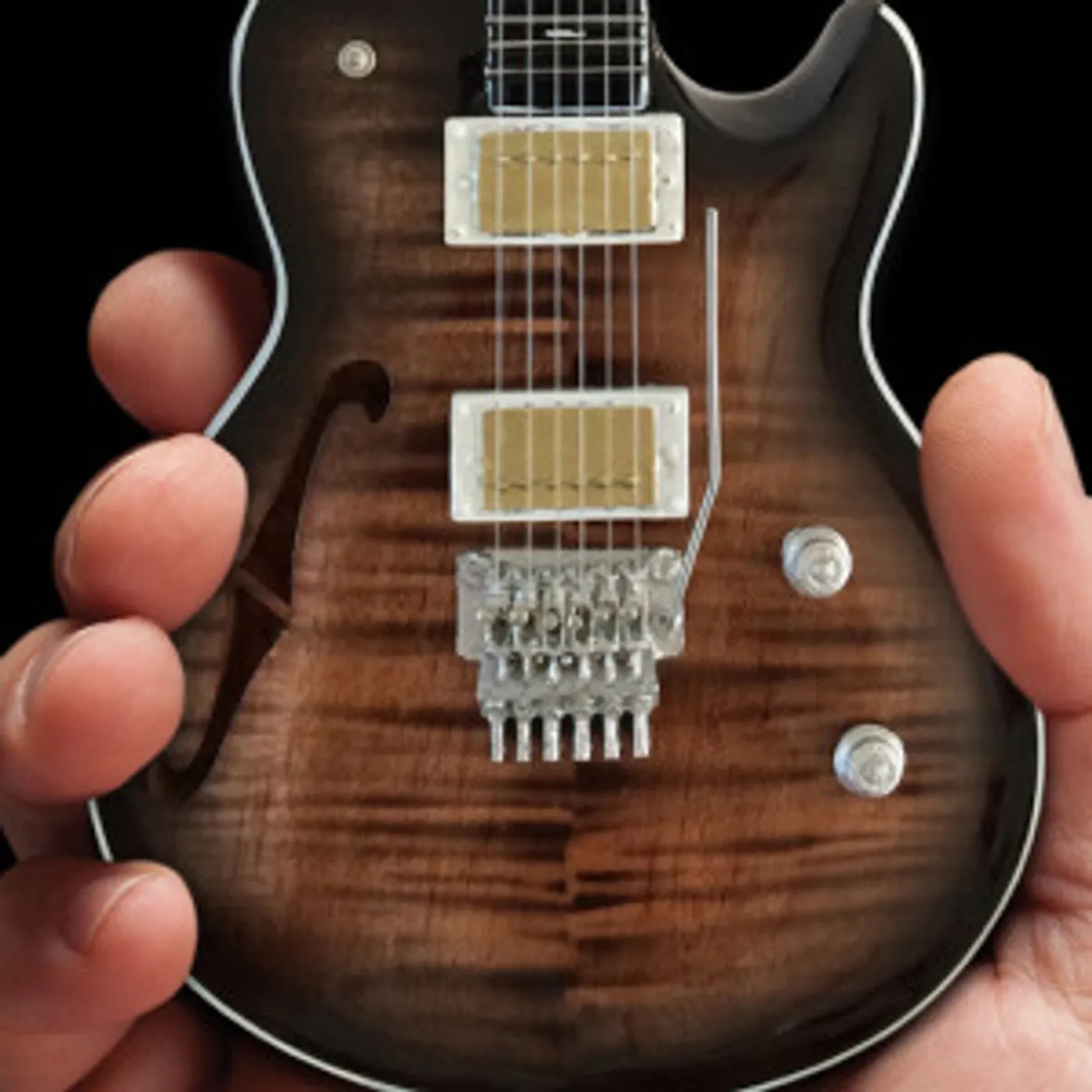 Neal Schon Paul Reed Smith Grey Black Custom 22 Semi-Hollow Mini Guitar