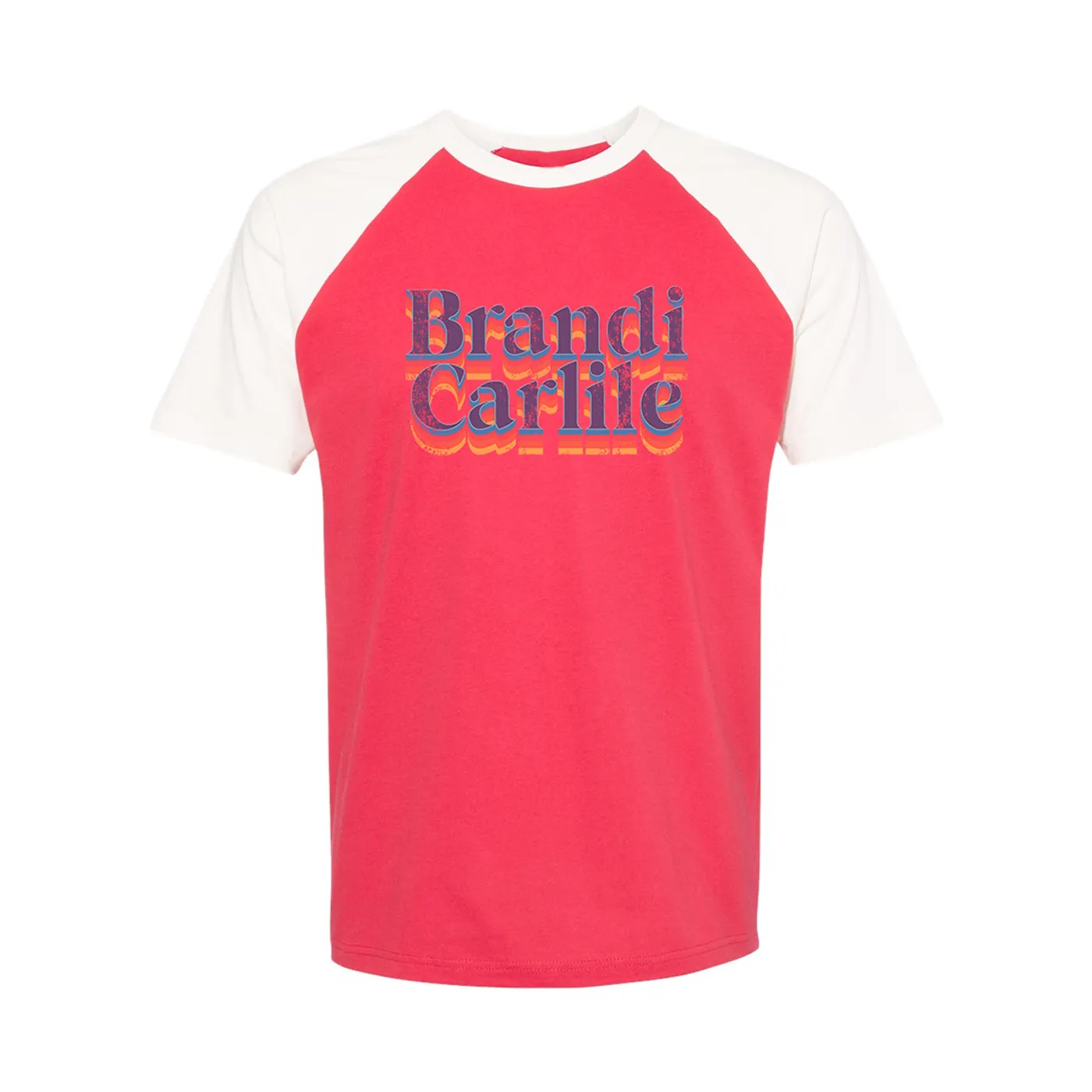 Brandi Carlile Red/White Layered Logo Raglan