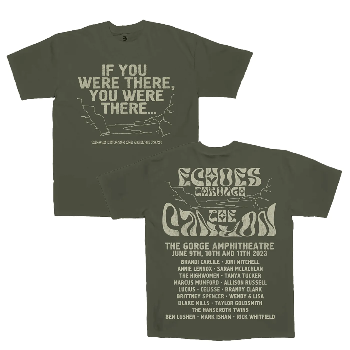 Brandi Carlile Echoes Through The Canyon Commemorative T-Shirt - Green