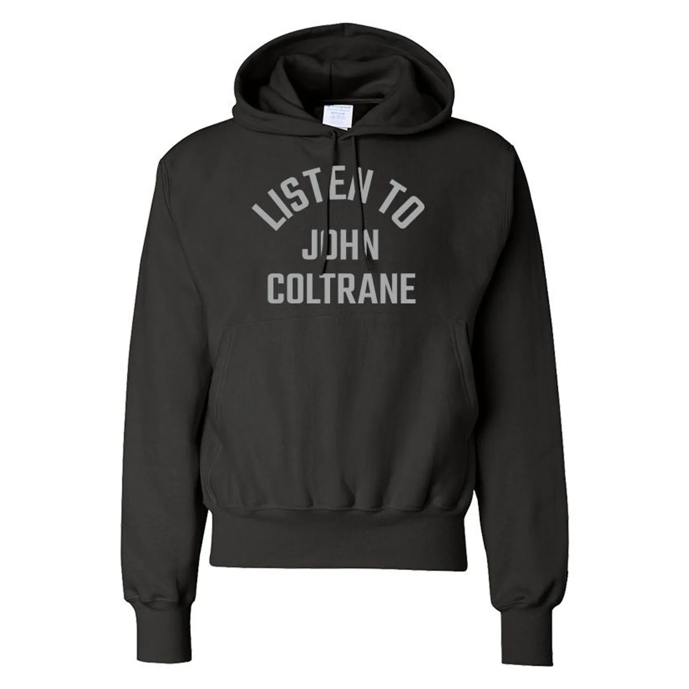 Listen To John Coltrane Embroidered Champion Hoodie Black