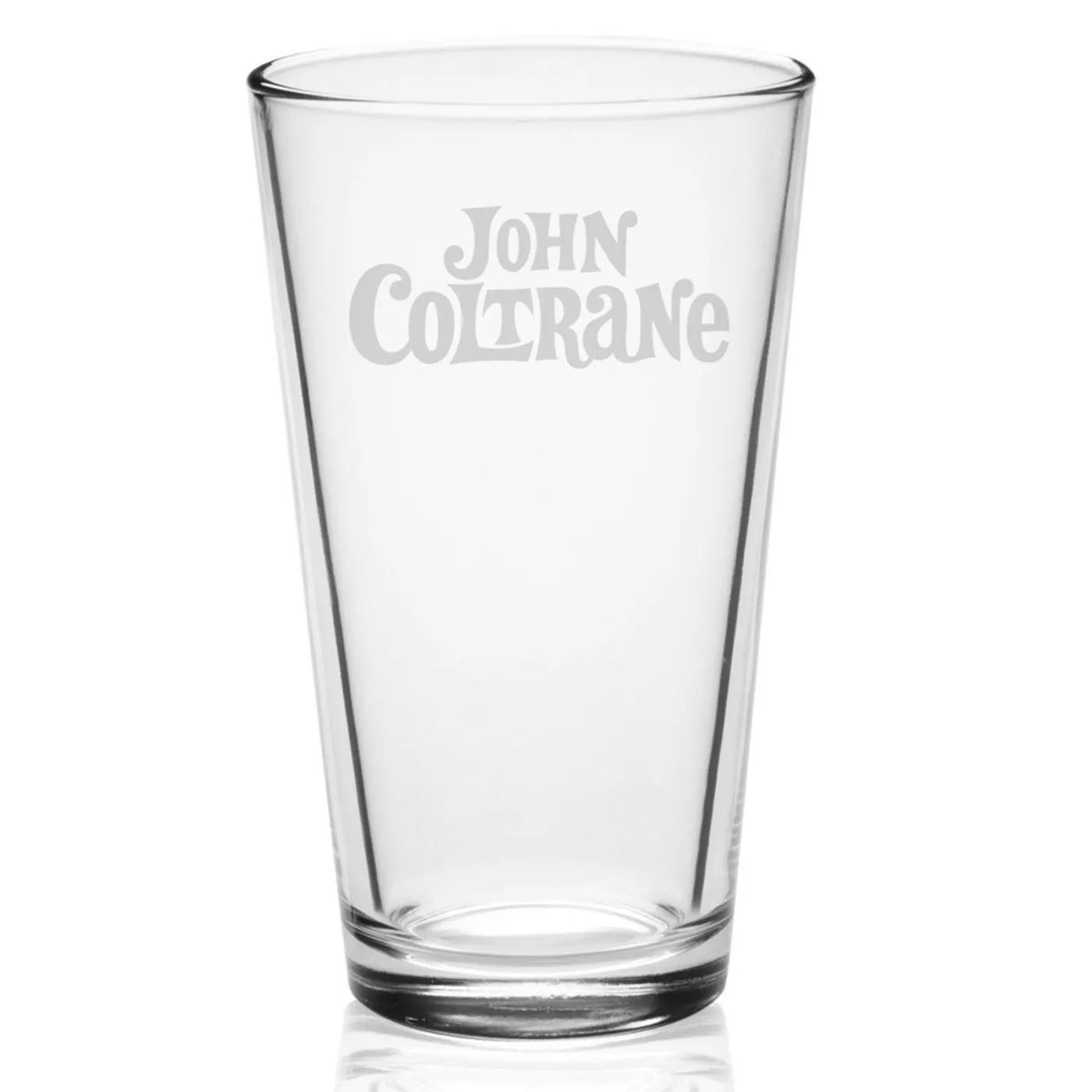 John Coltrane Stacked Logo Laser Engraved Pint