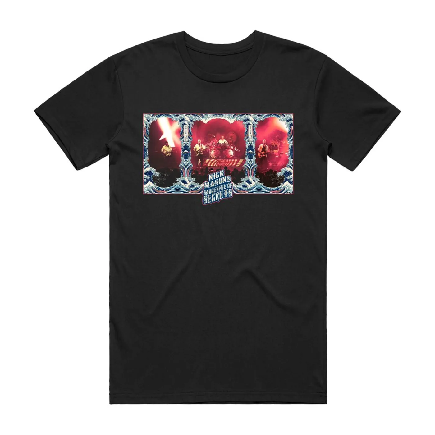 Nick Mason's Saucerful of Secrets Hokusai Wave Band Photo T-Shirt