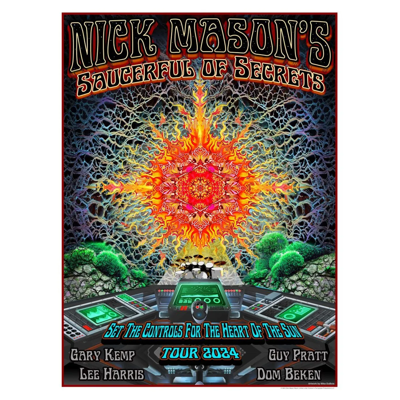 Nick Mason's Saucerful of Secrets NMSOS Set The Controls Tour Poster