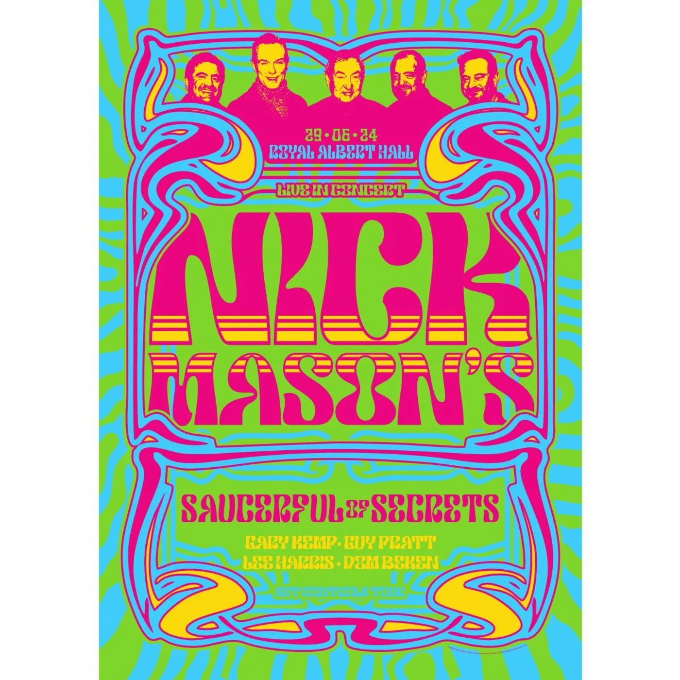 Nick Mason's Saucerful of Secrets NMSOS Live in Concert Poster