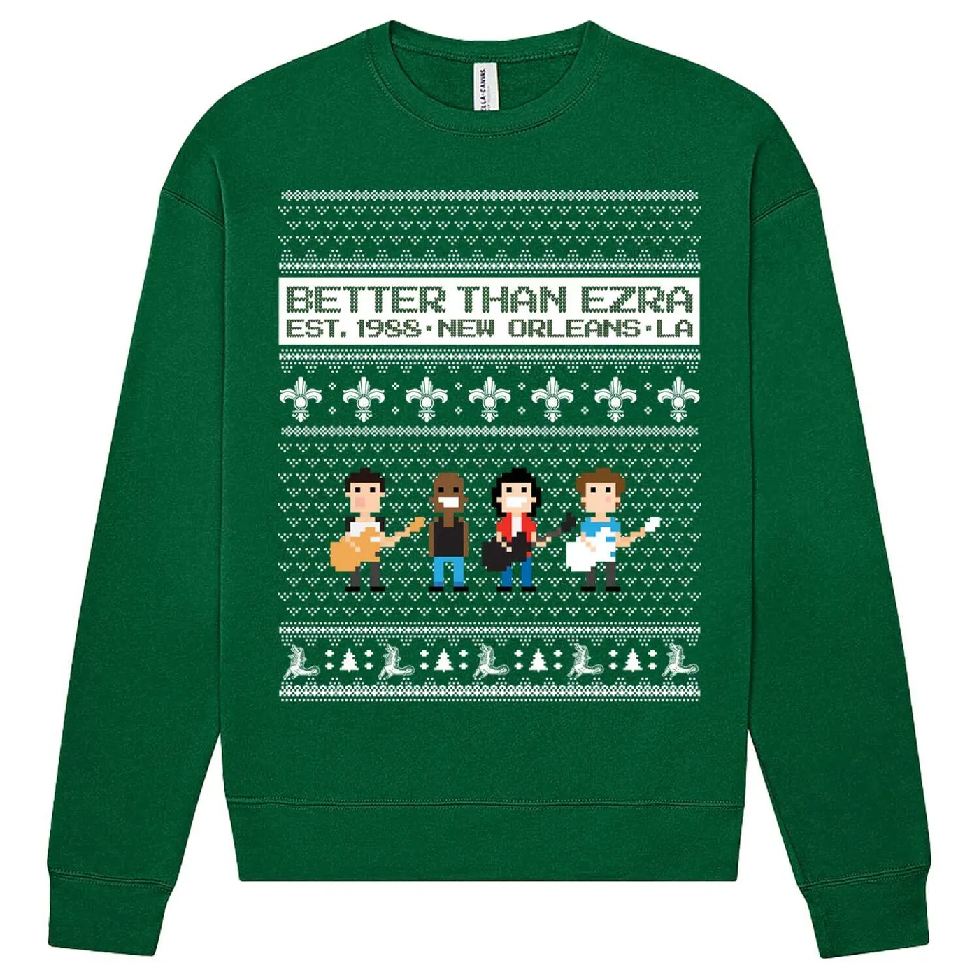 Better Than Ezra 8-Bit Green Sweater