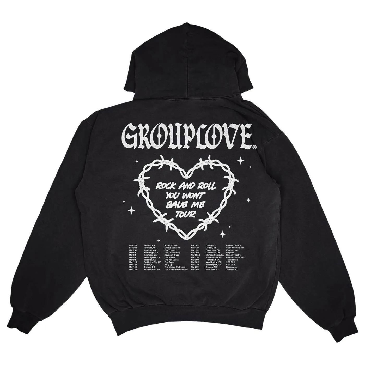 GROUPLOVE Rock & Roll You Won't Save Me Tour Hoodie