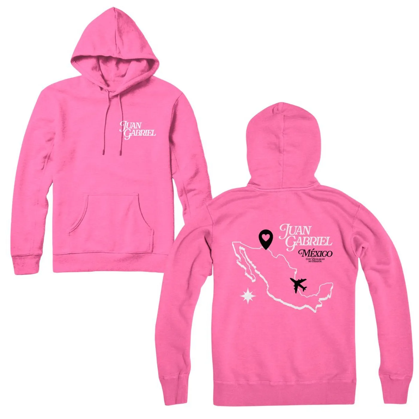 Juan Gabriel Map Pullover Fleece Hoodie