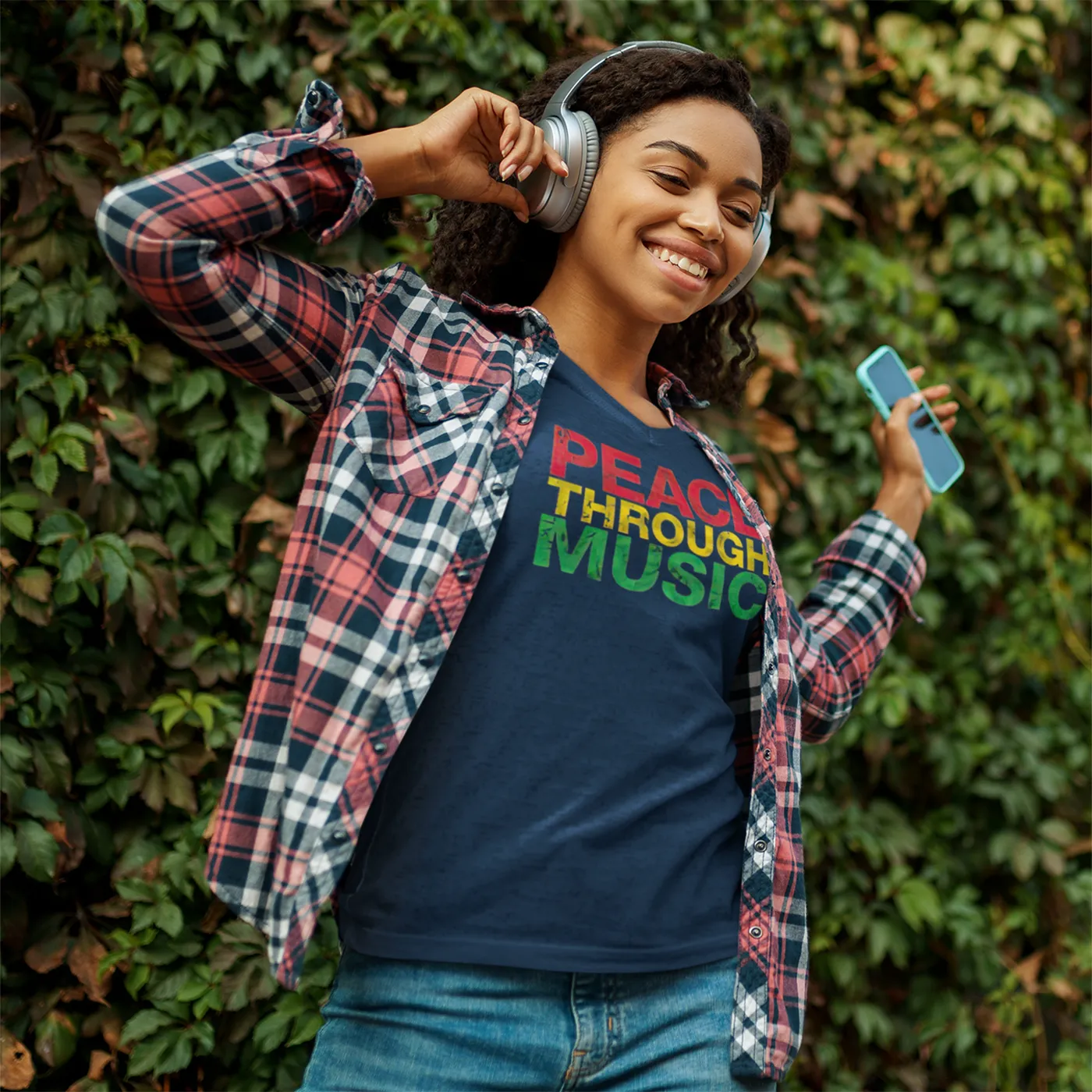 Playing For Change Peace Through Music V Neck T-Shirt