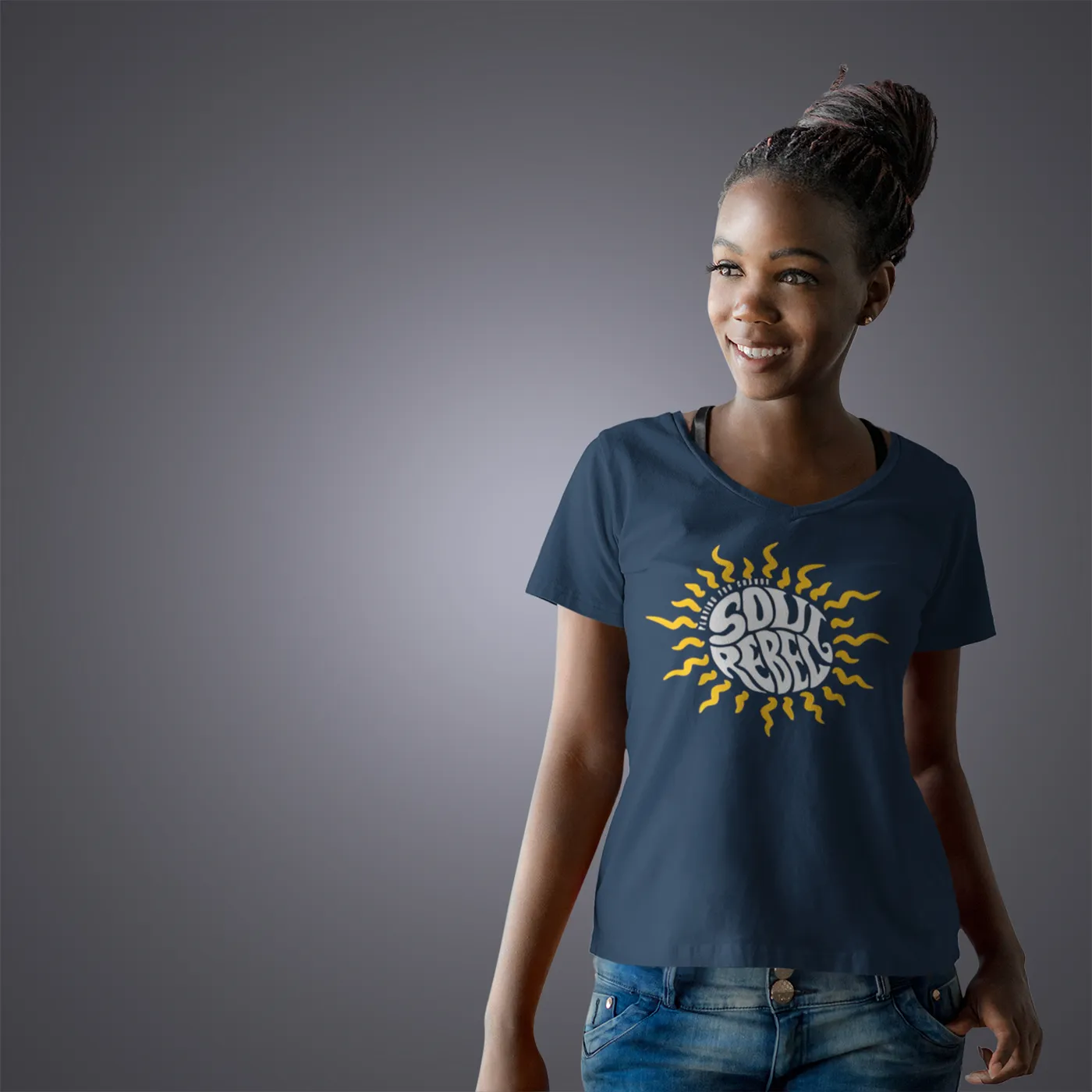 Playing For Change Soul Rebel Sun V Neck T-Shirt