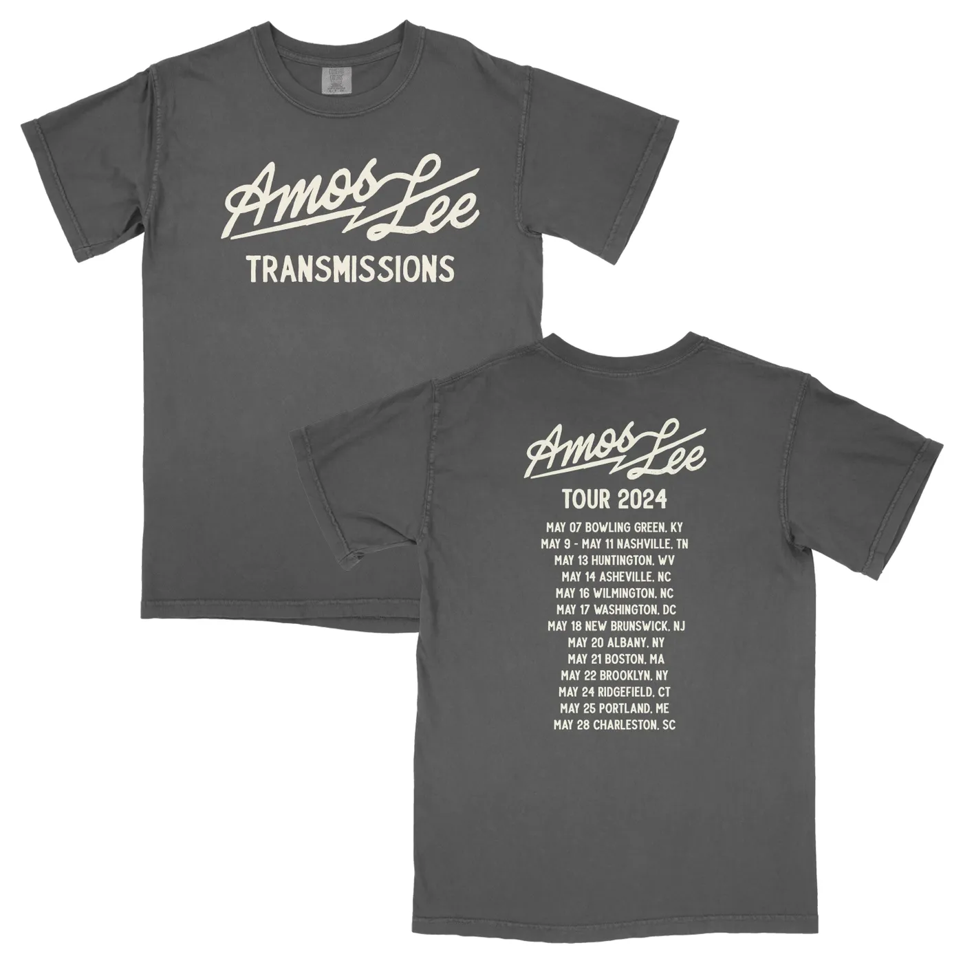 Amos Lee Transmissions Spring 2024 Tour Tee