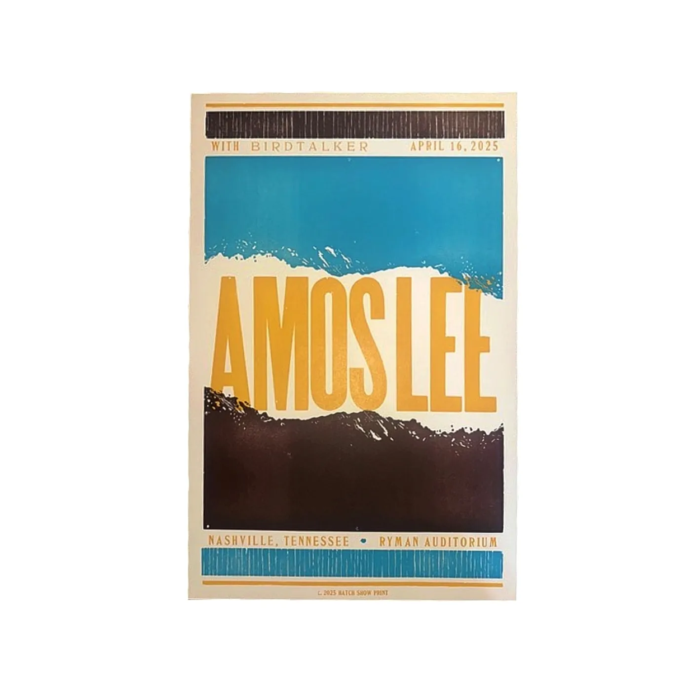 Amos Lee Transmissions Spring 2025 Tour Ryman Poster