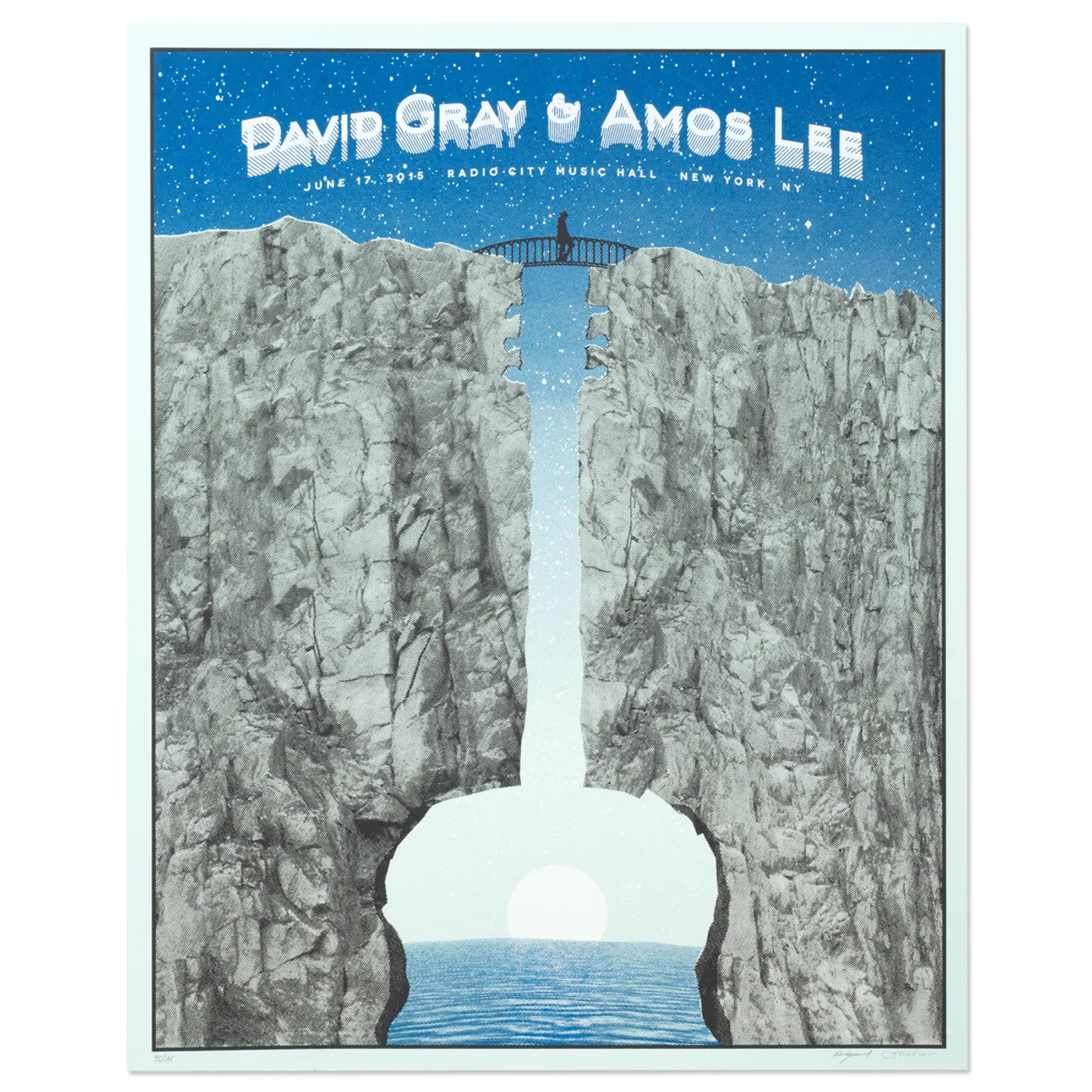 Amos Lee 2015 Tour Poster New York, NY