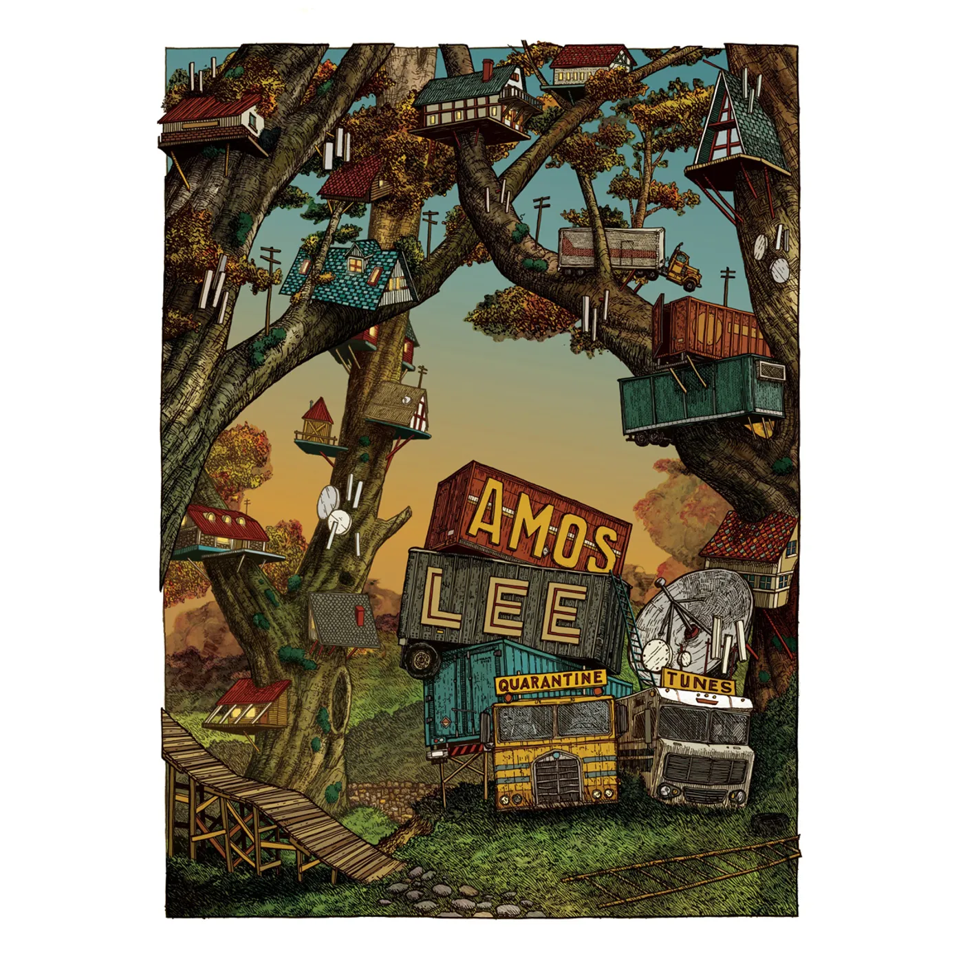 Amos Lee Quarantine Tunes' Limited Edition Poster