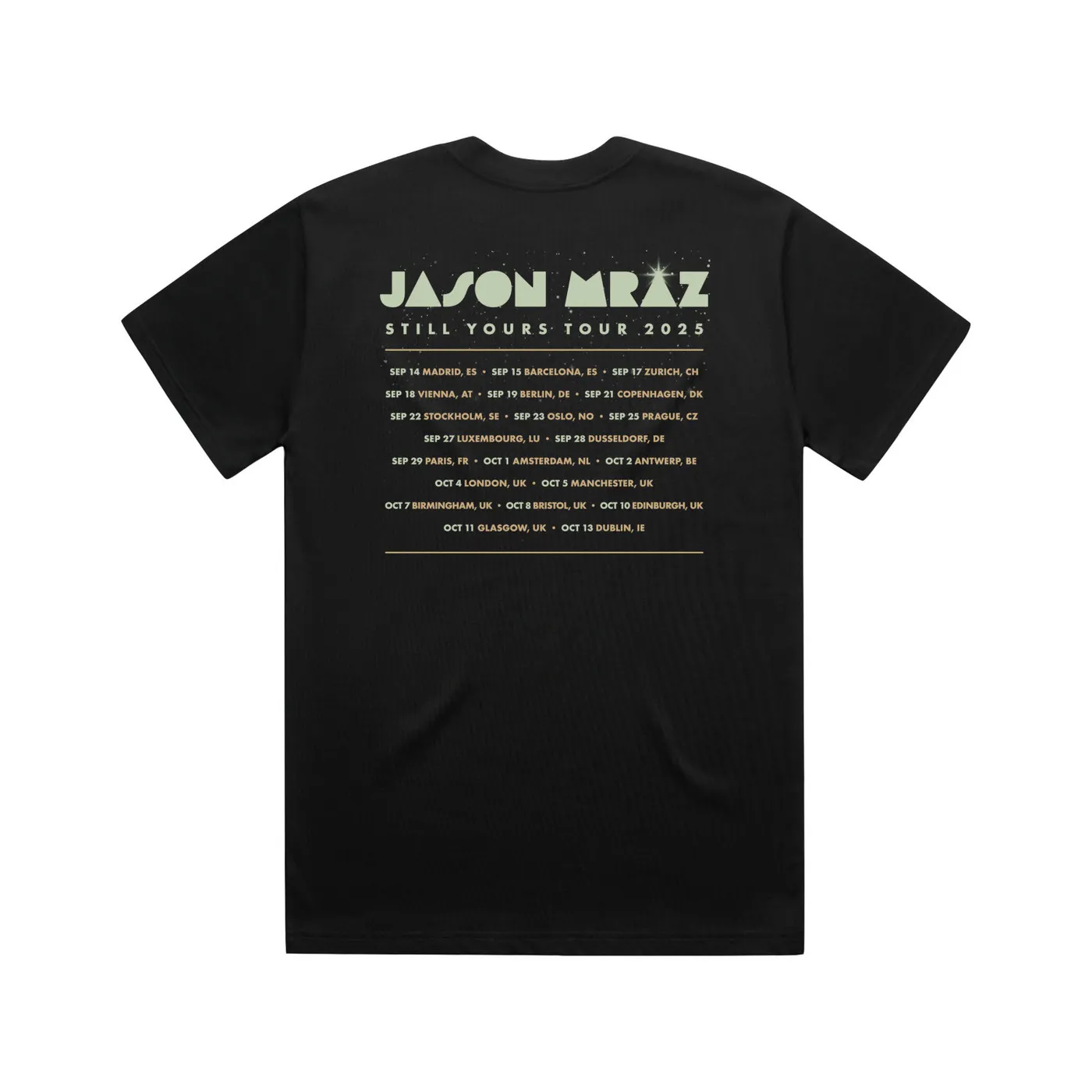 Jason Mraz Still Yours EU / UK Tour Tee