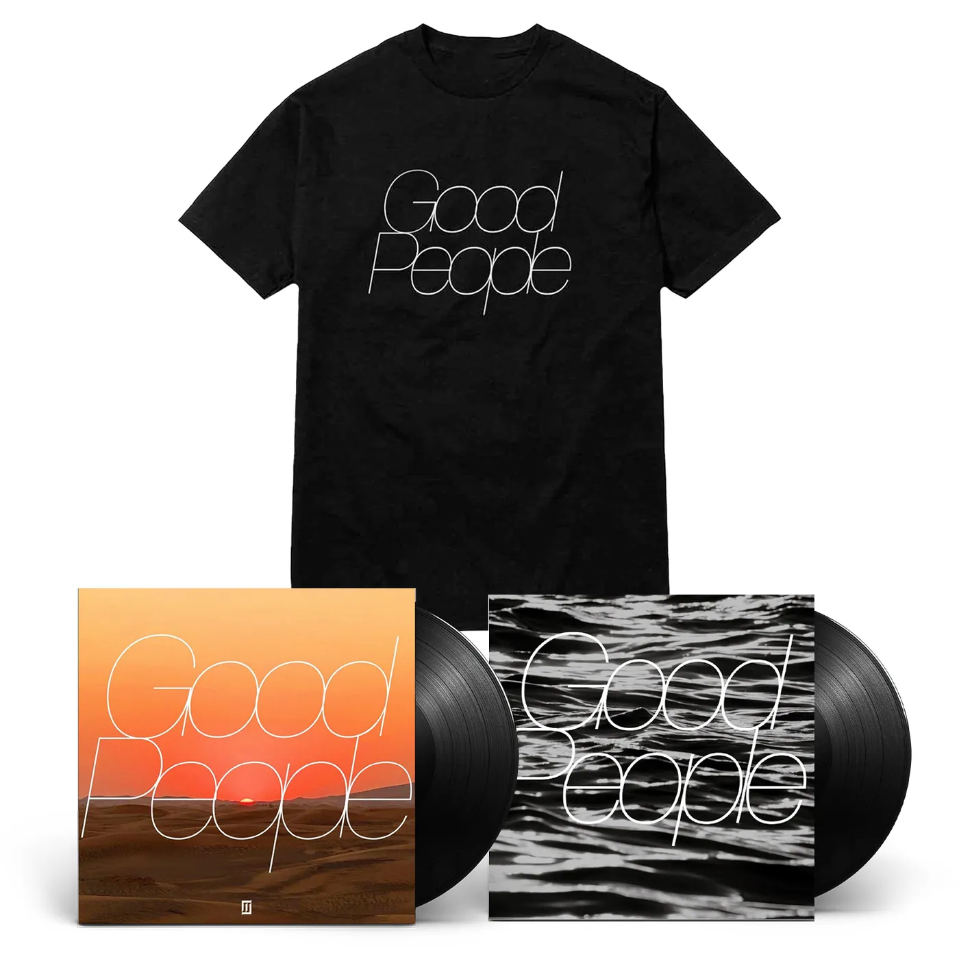 Majid Jordan Logo Black Tee + Good People LP + Afterhours LP
