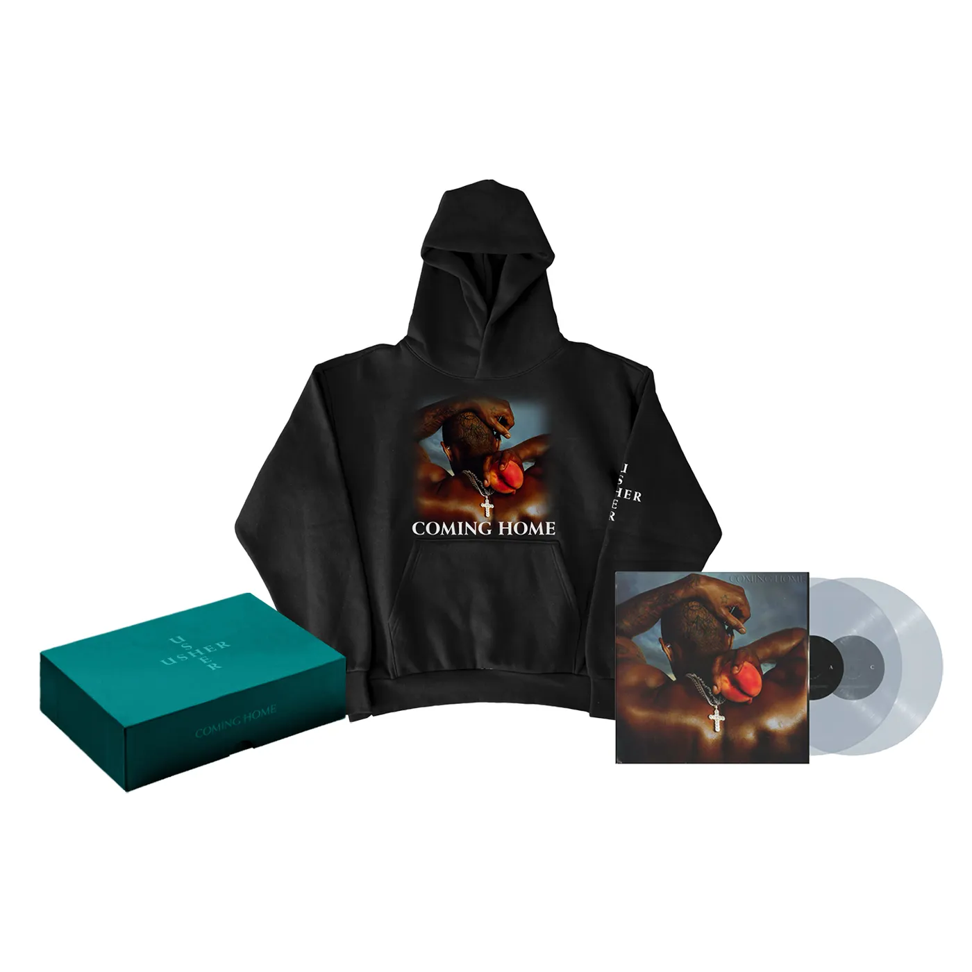 USHER Coming Home VINYL + HOODIE BOX SET