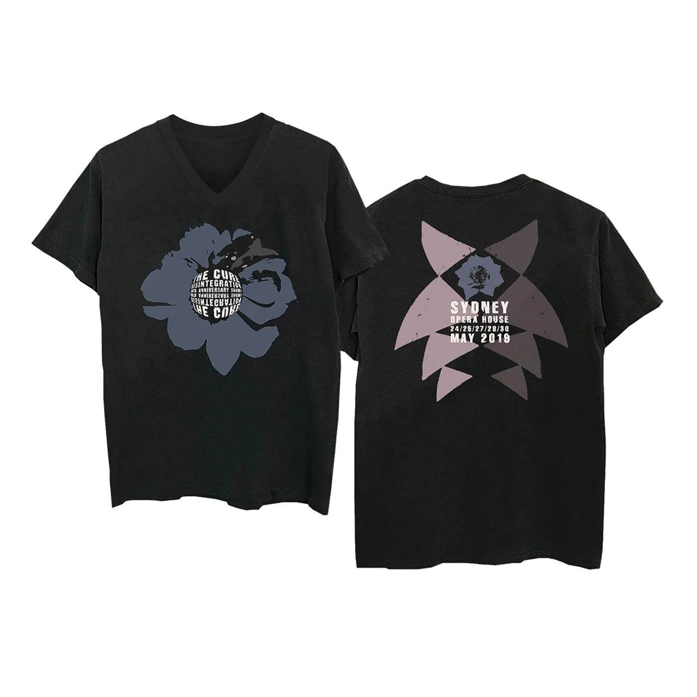 The Cure Sydney Opera House Black V-Neck T-shirt