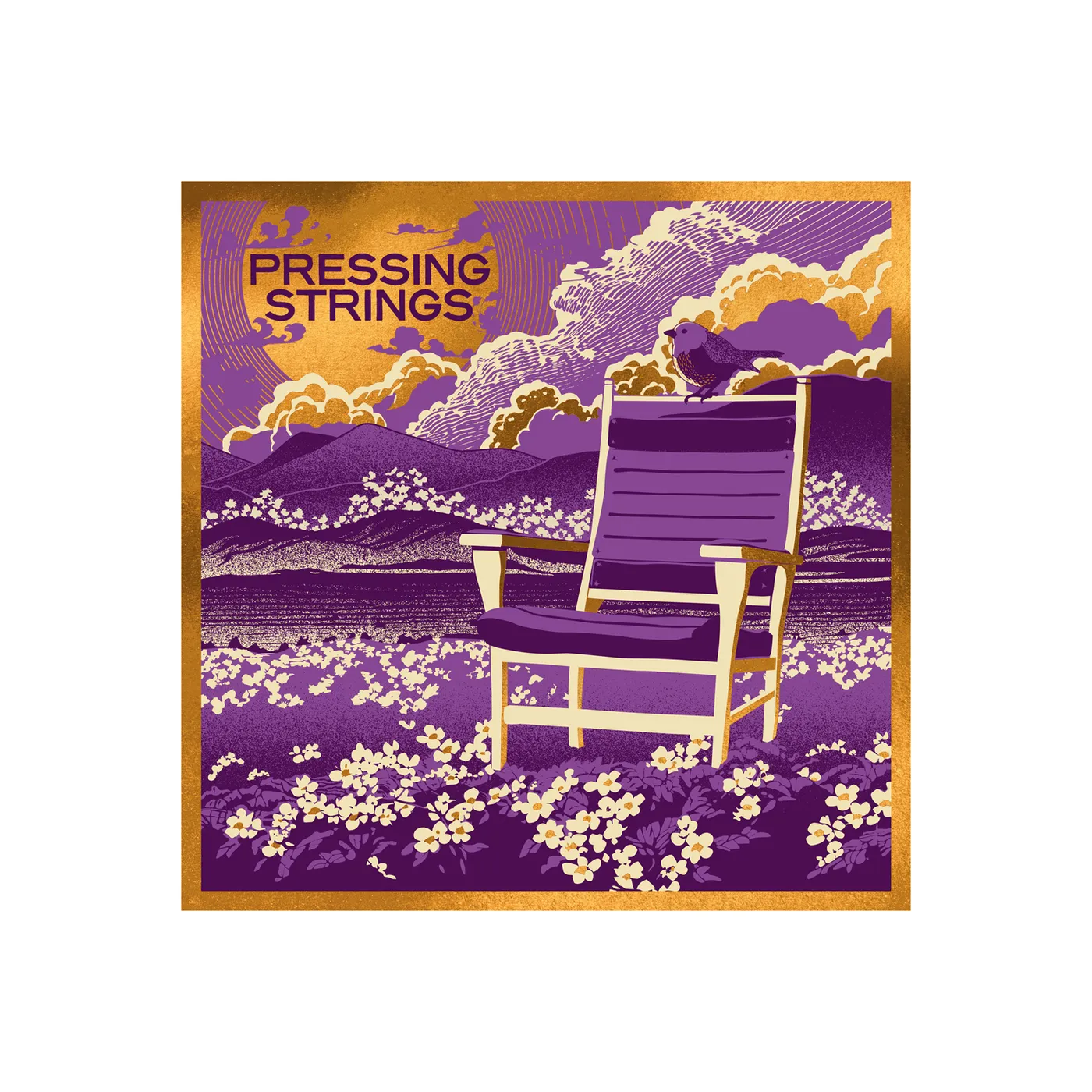 Evil Teen Records Pressing Strings - ...And I For you - 12" x 12" Gold Foil Poster