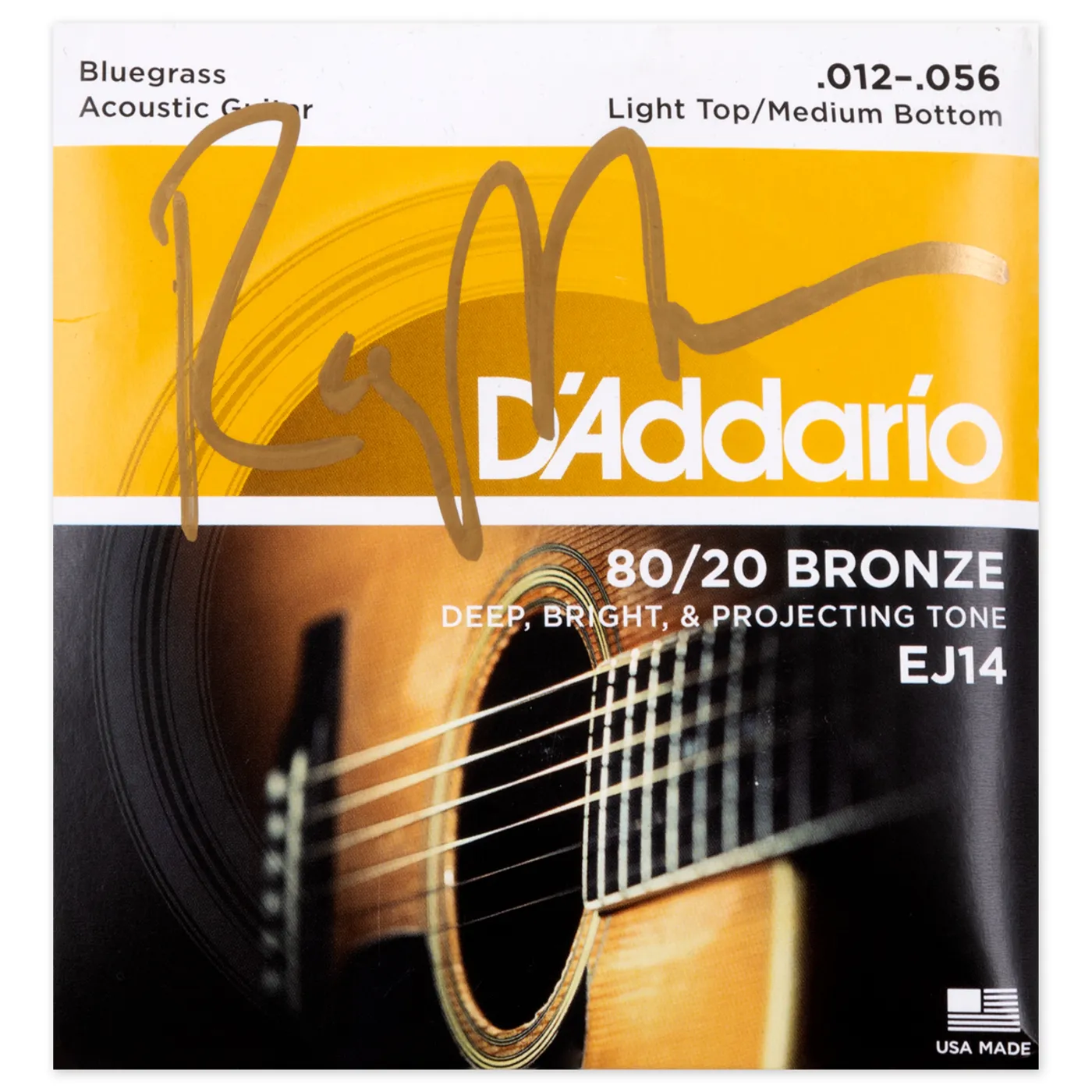 Ray LaMontagne Used and Signed D'Addario EJ14 80/20 Bronze Acoustic Guitar Strings