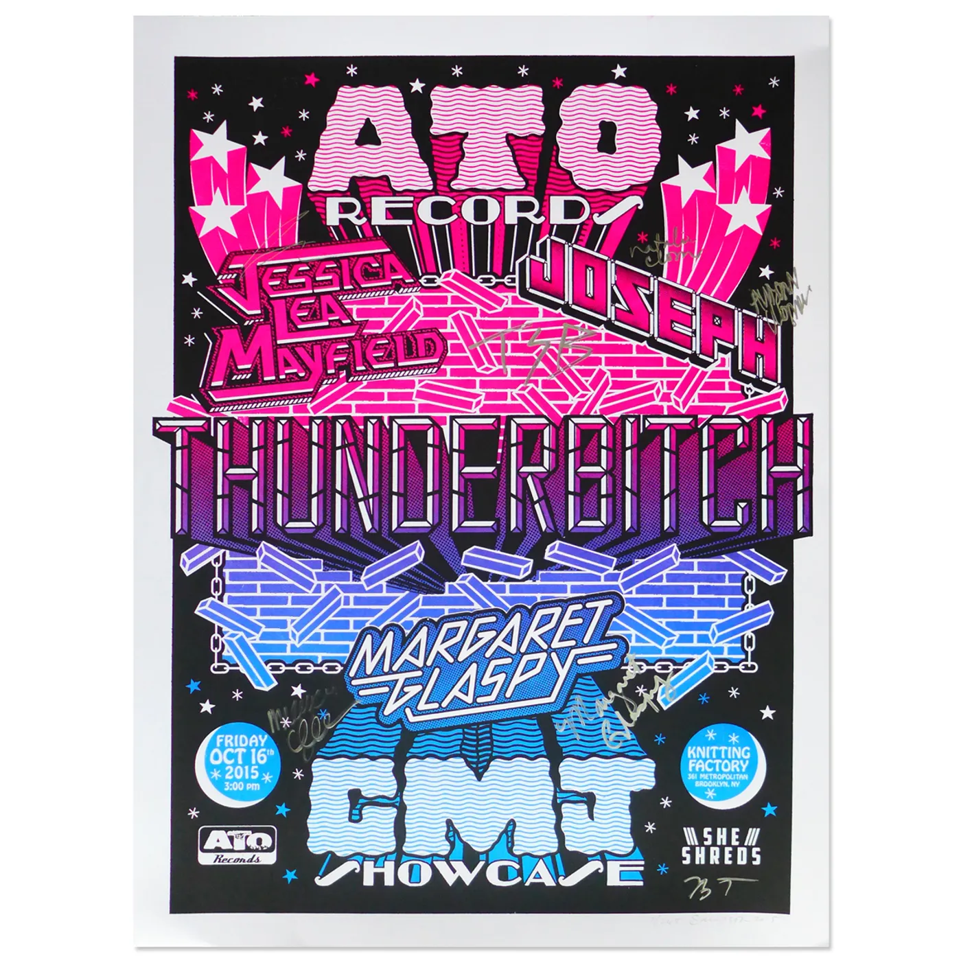 ATO Records Autographed CMJ Poster