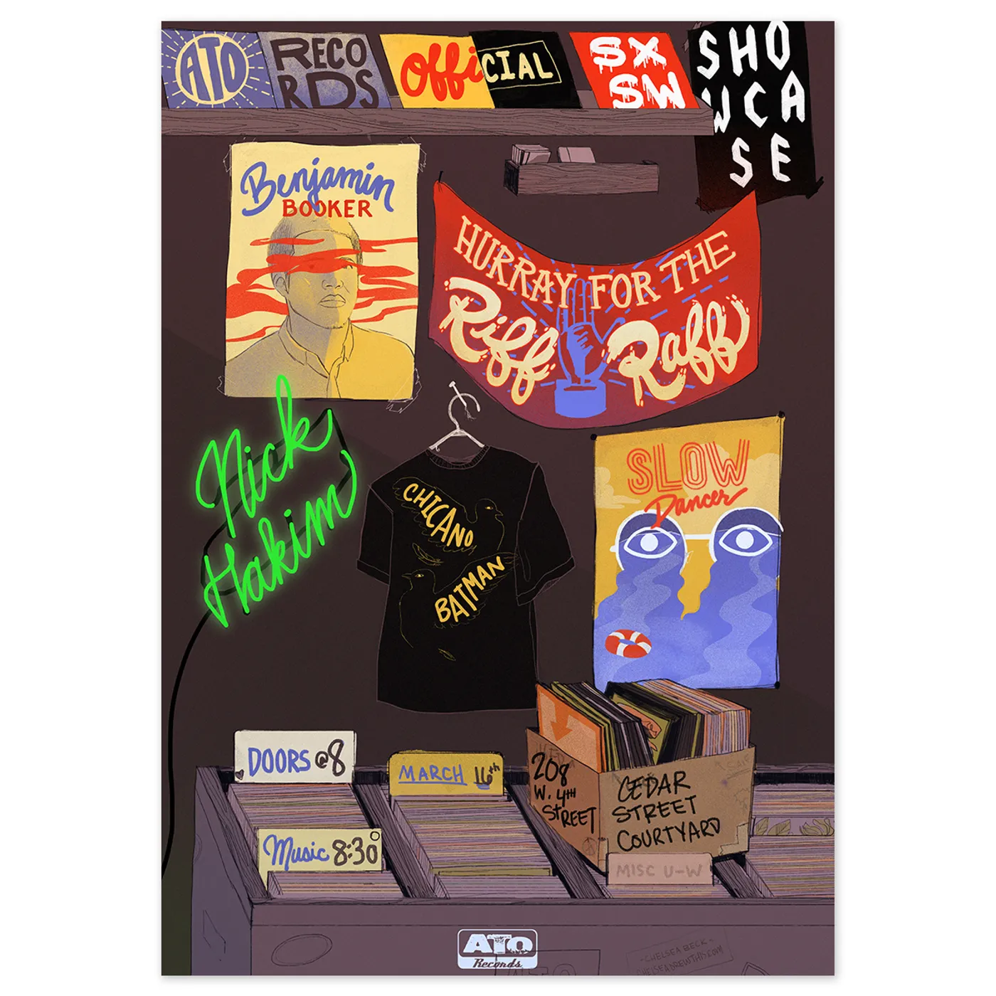 ATO Records Autographed SXSW 2017 Poster