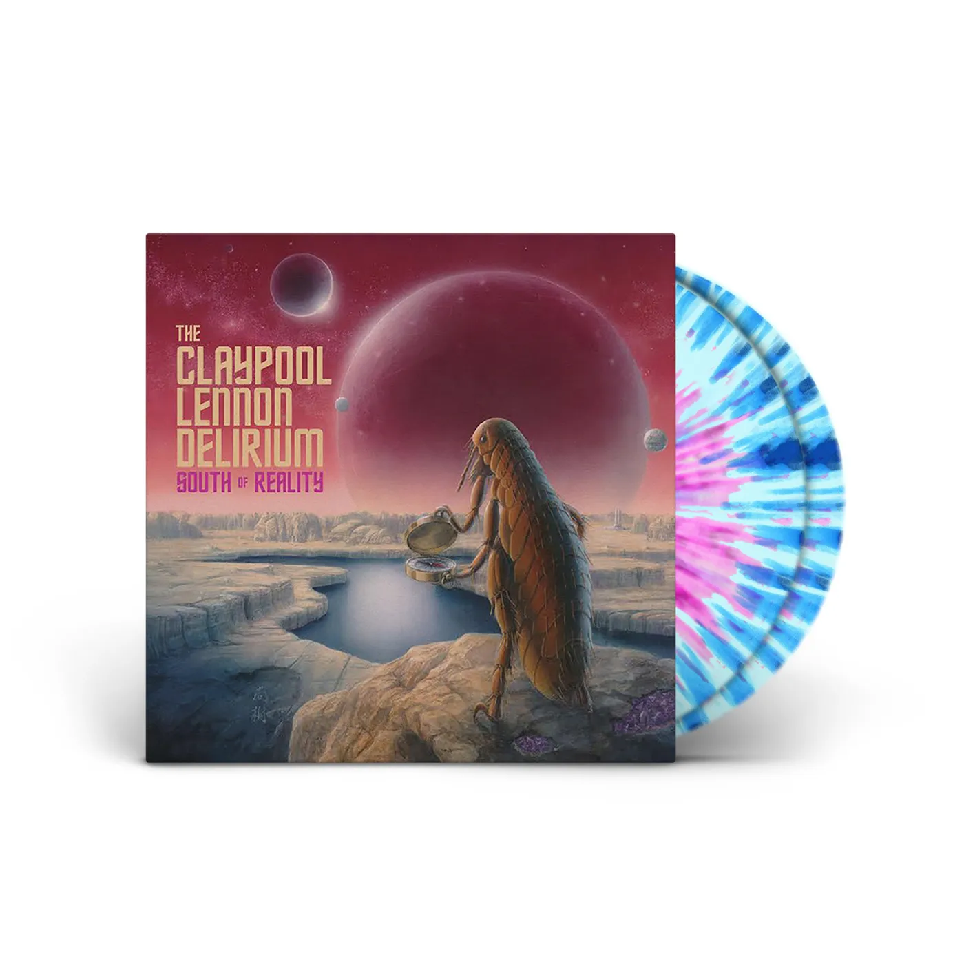 The Claypool Lennon Delirium South of Reality Limited Edition Magenta/Aqua Splatter Colored Vinyl