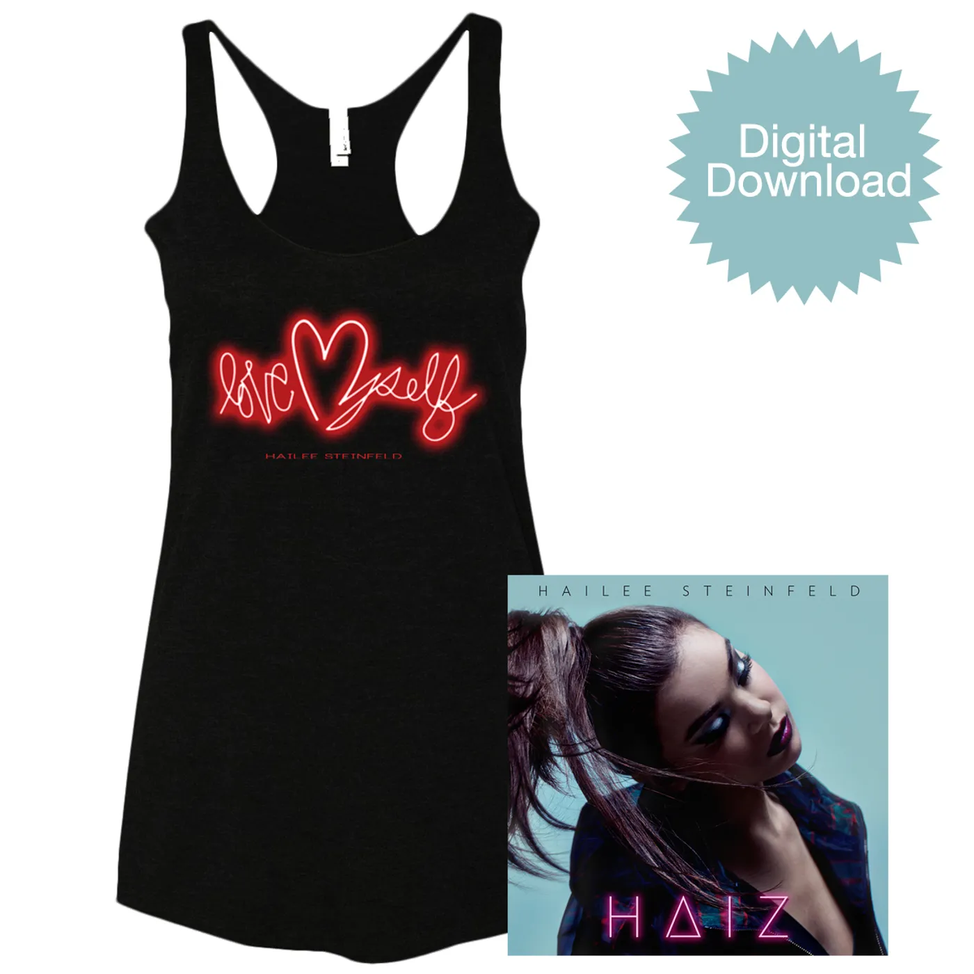 Hailee Steinfeld HAIZ Digital EP + Racerback Tank