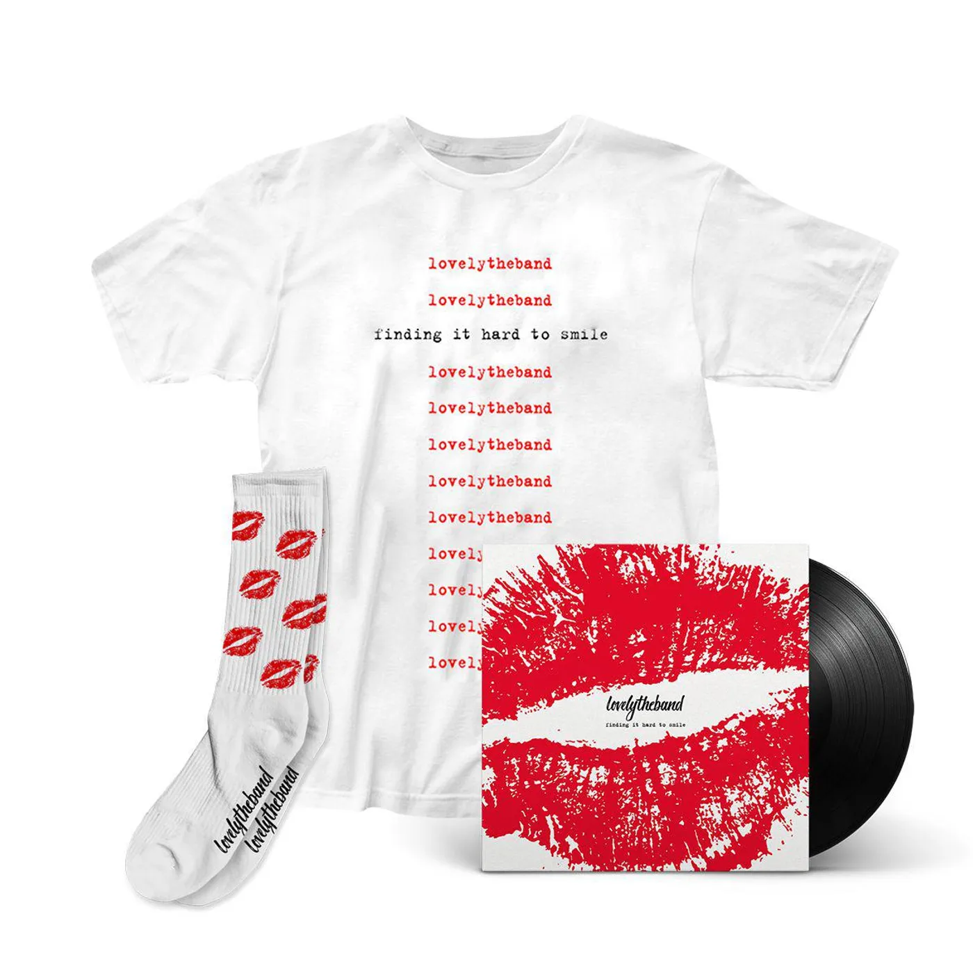 lovelytheband Rose Gold Bundle #2 - Tee + Socks + LP
