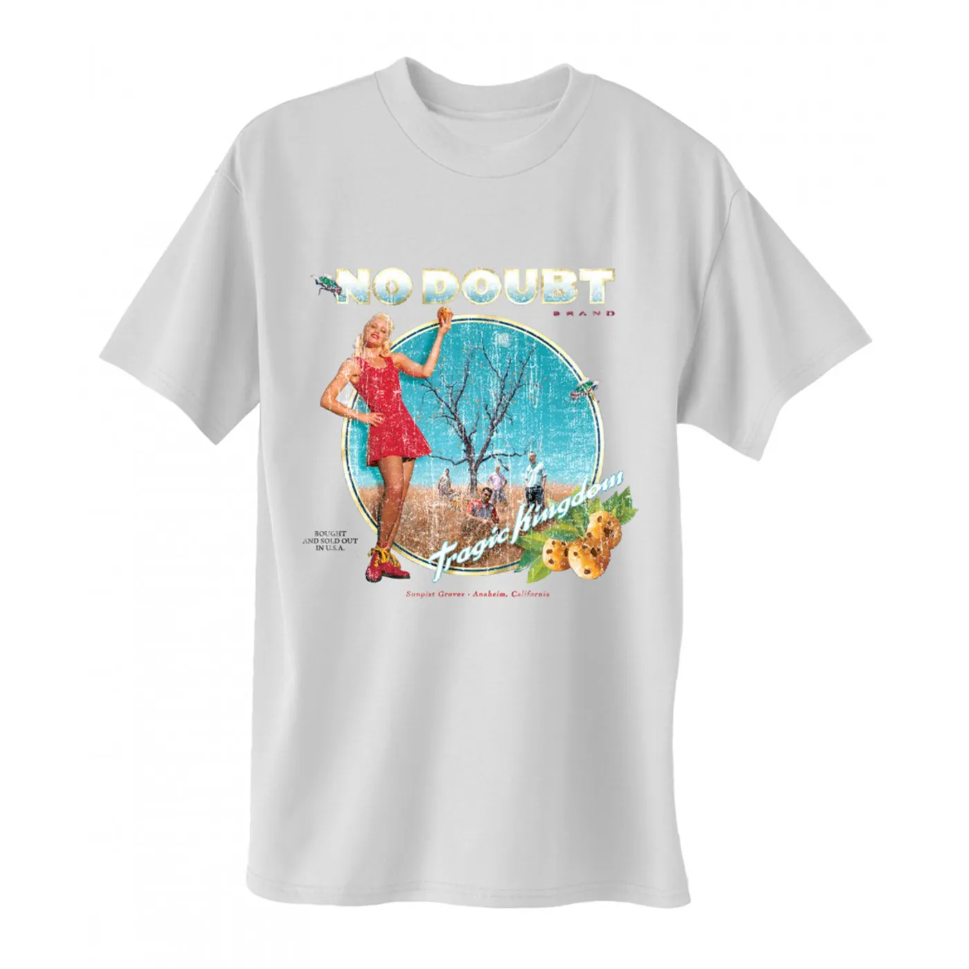 No Doubt Distressed Tragic Kingdom White T-Shirt